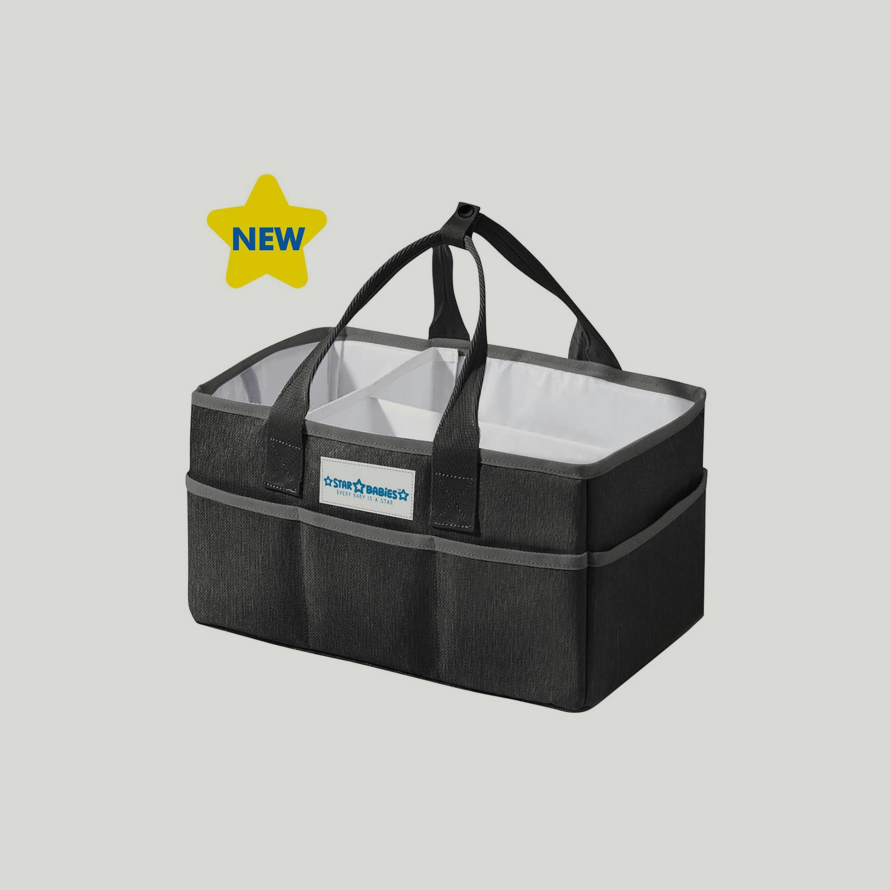 Star Babies Diaper Caddy Organizer, Black-baby-gear-diaperbags-image-4