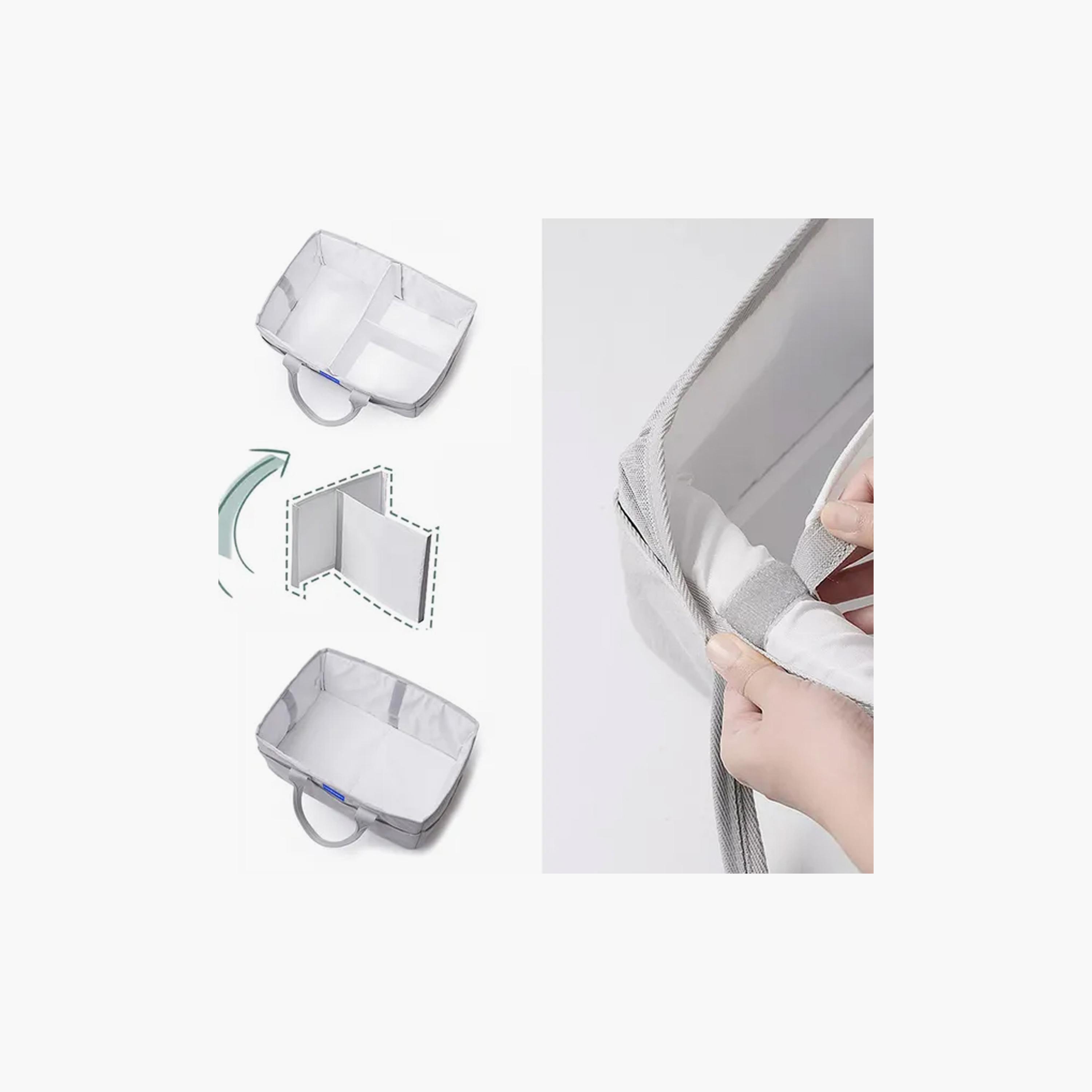 Star Babies 2-Piece Diaper Caddy Organizer, Light Grey-baby-gear-diaperbags-image-4