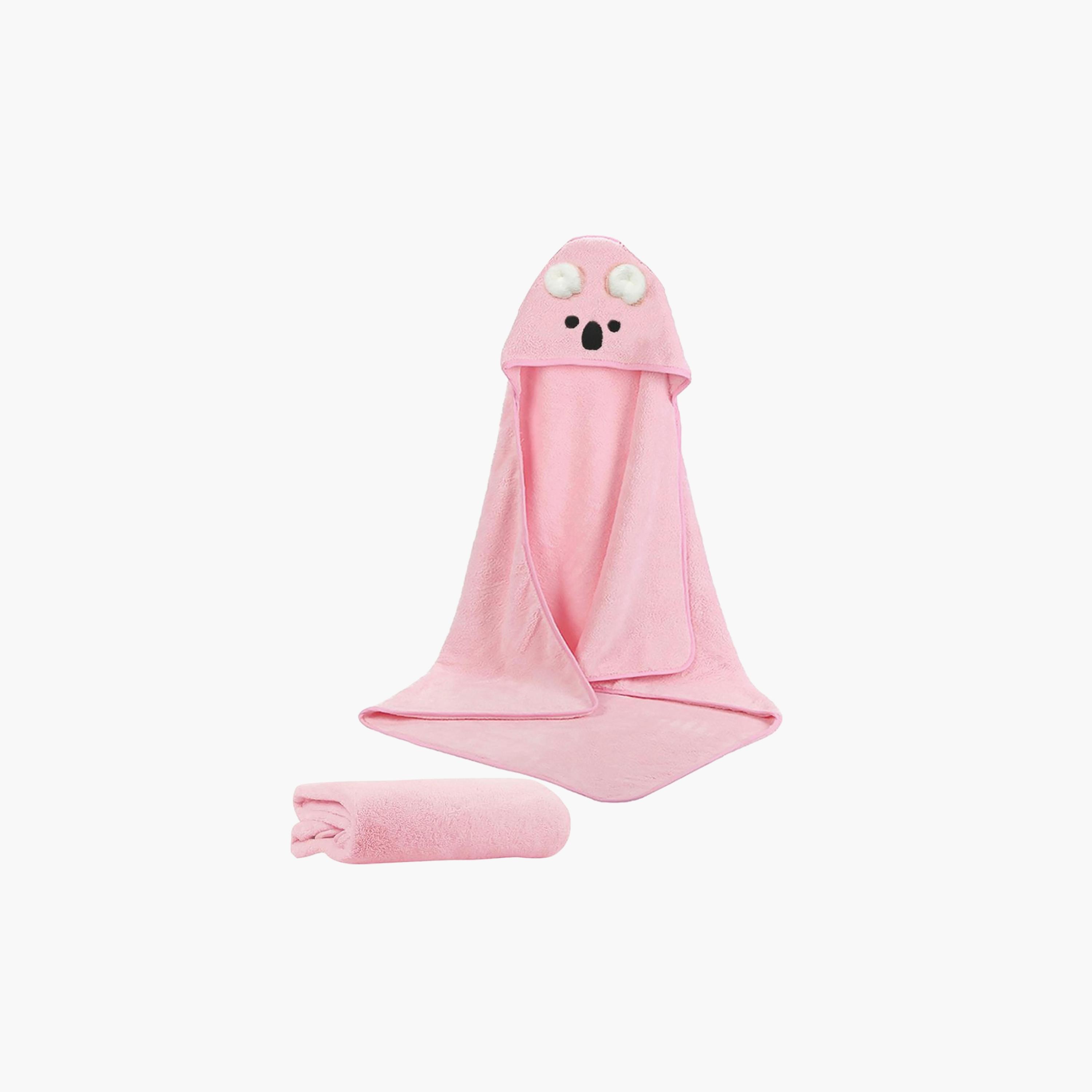 Star Babies Microfiber Hooded Towel, Pink-baby-bathandcare-towels-image-1