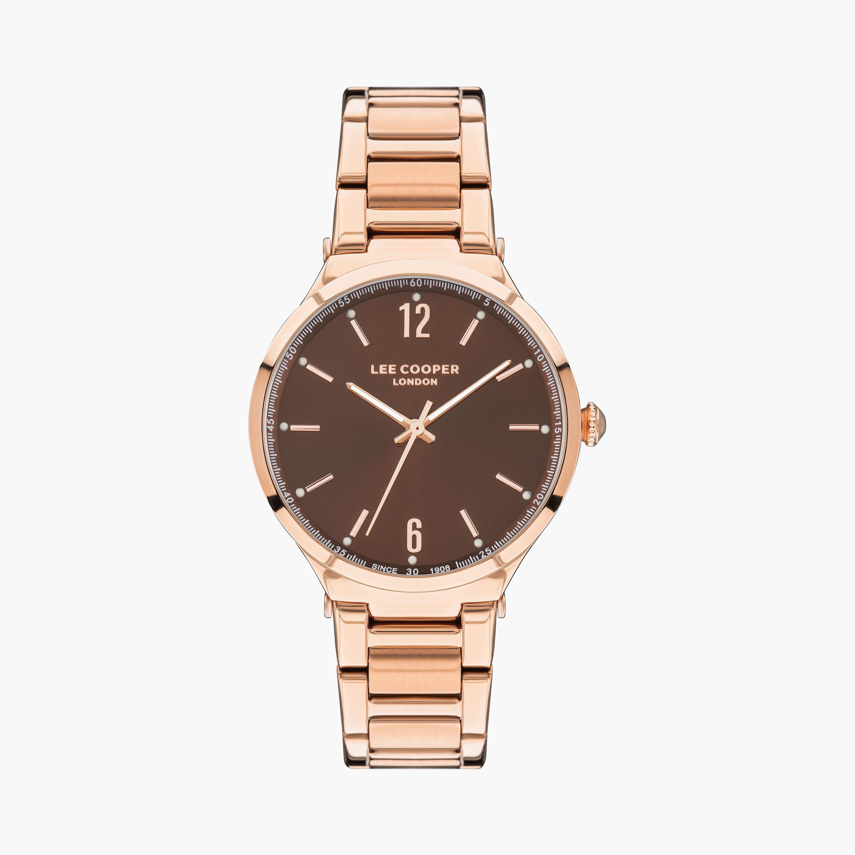  LC07440.460 | ساعة لي كوبر للنساء ذات أنالوج ذهبي وردي بسوار من ستانلس ستيل-men-watchesandjewellery-watches-image-1