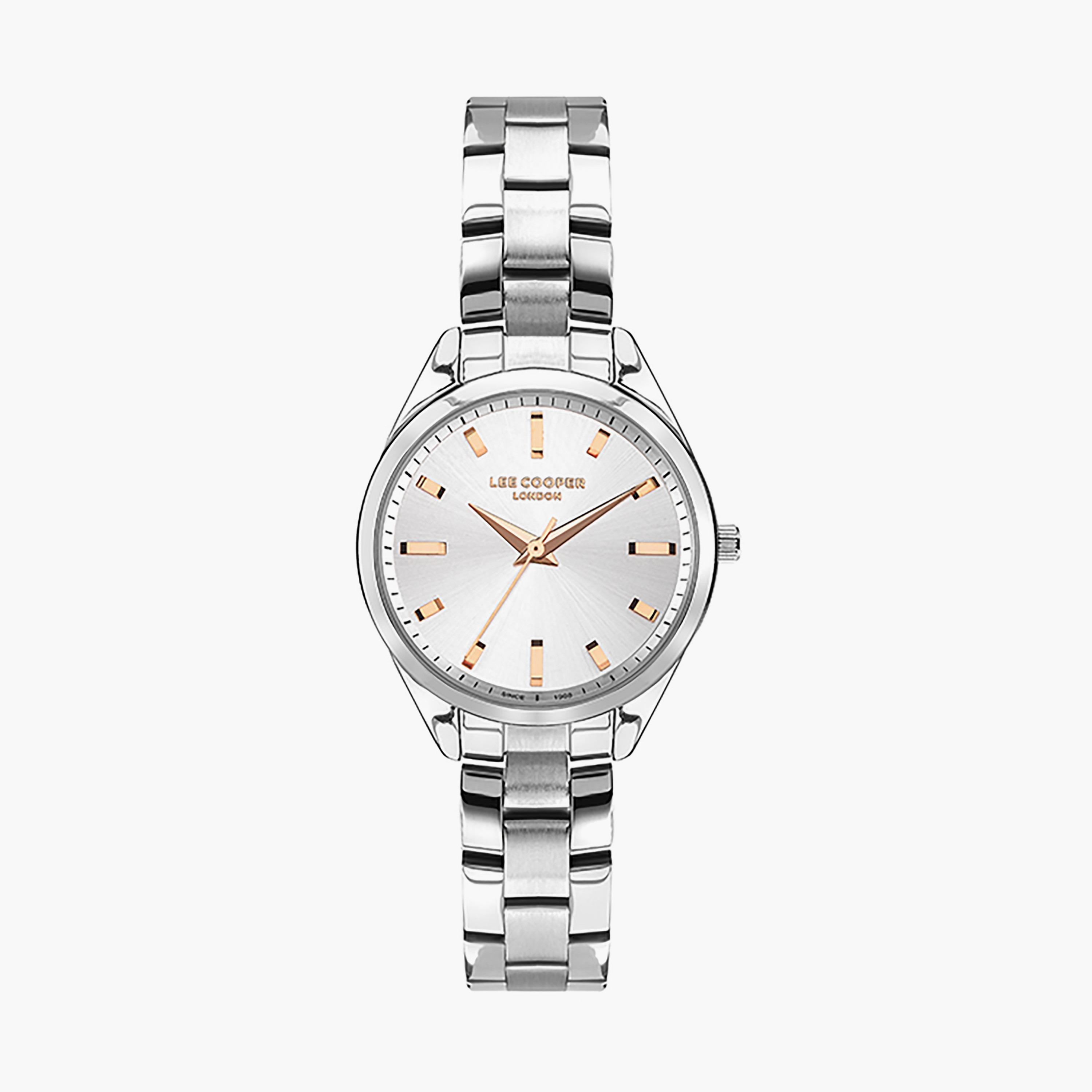 ساعة يد أنالوج باللون الفضي وسوار الستانلس ستيل من لي كوبر LC07453.330-women-watchesandjewellery-watches-image-1
