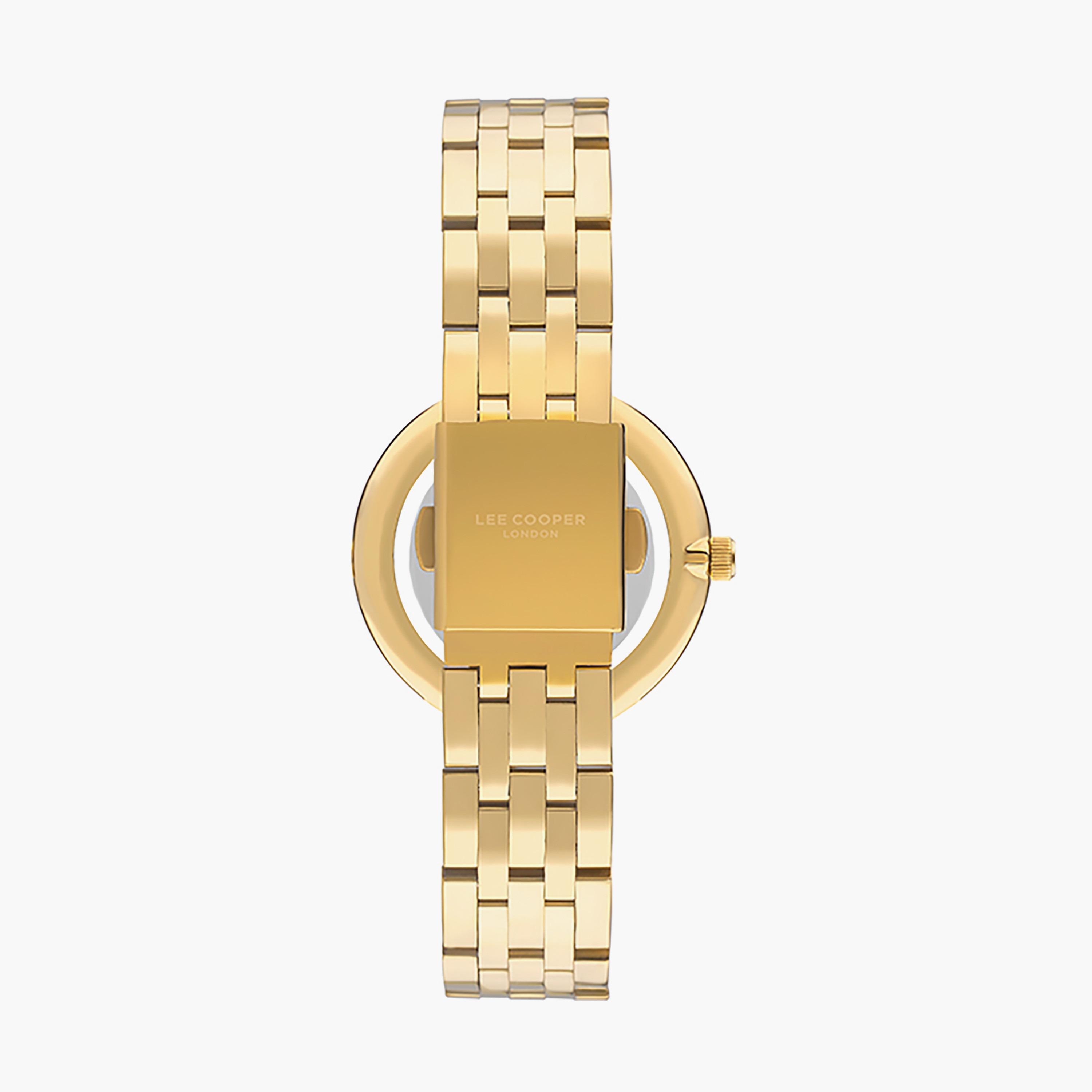  ساعة يد أنالوج باللون الذهبي وسوار الستانلس ستيل من لي كوبر LC07502.120-women-watchesandjewellery-watches-image-3