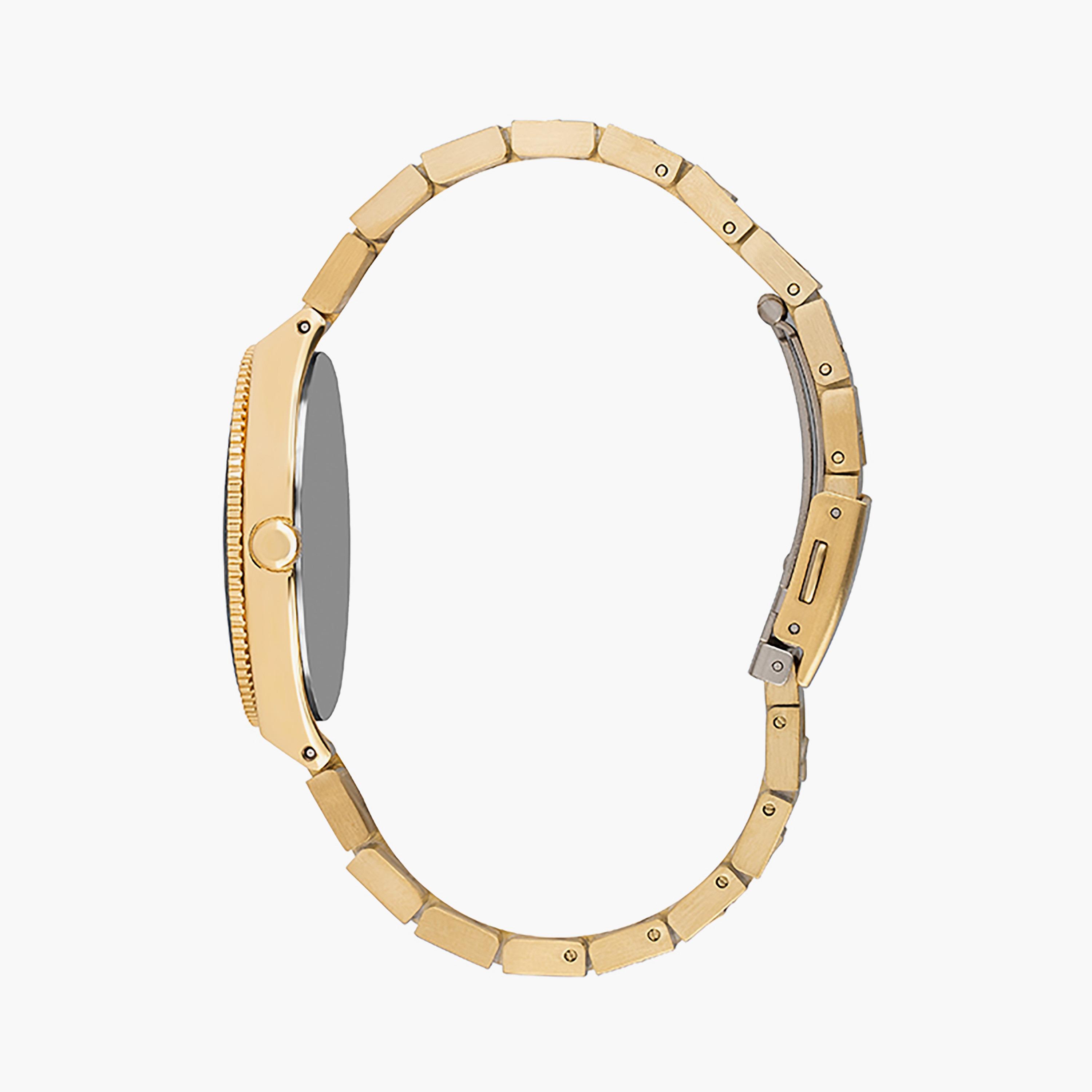  ساعة يد كرونوغراف للنساء باللون الذهبي وسوار الستانلس ستيل من لي كوبر LC07452.120-women-watchesandjewellery-watches-image-2