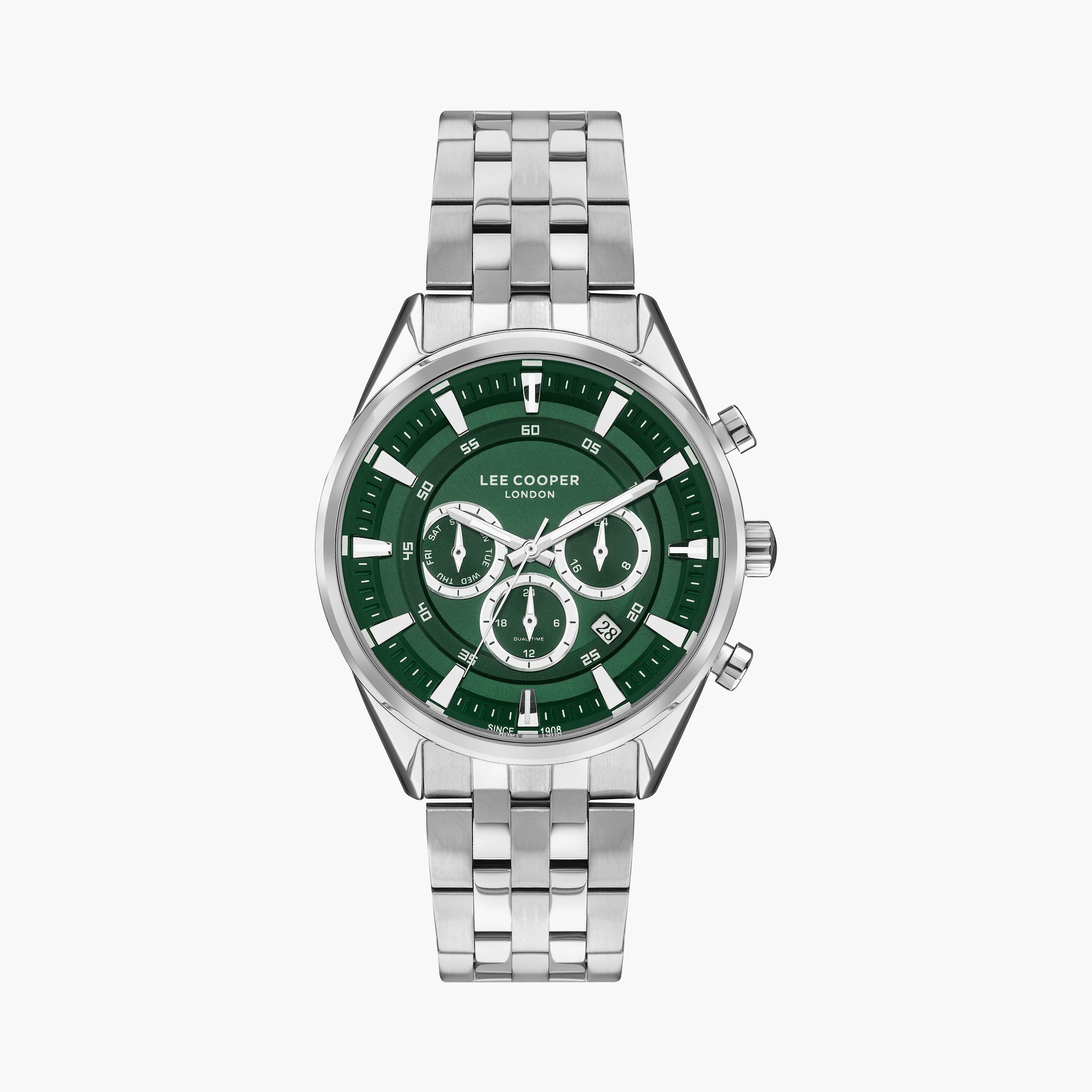 LC07533.370 | ساعة لي كوبر للرجال ذات كرونوغراف فضية بسوار من ستانلس ستيل-men-watchesandjewellery-watches-image-1