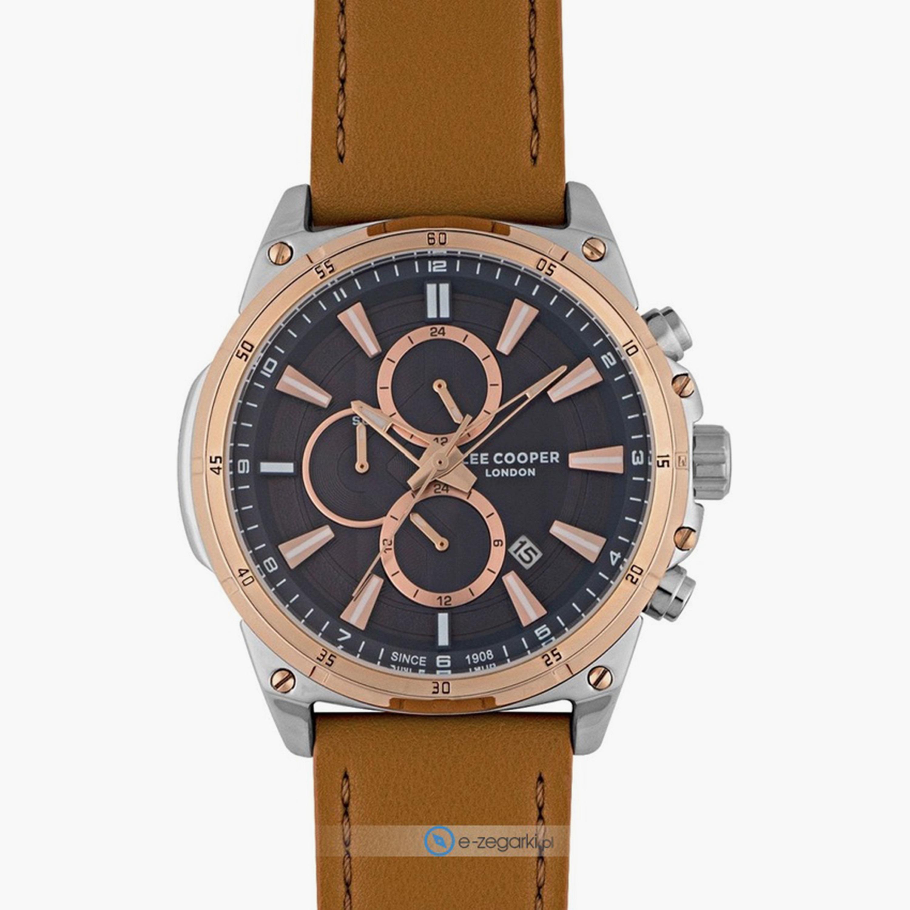 Lee Cooper Men Brown Chronograph Leather Strap Watch | LC07489.377-men-watchesandjewellery-watches-image-2