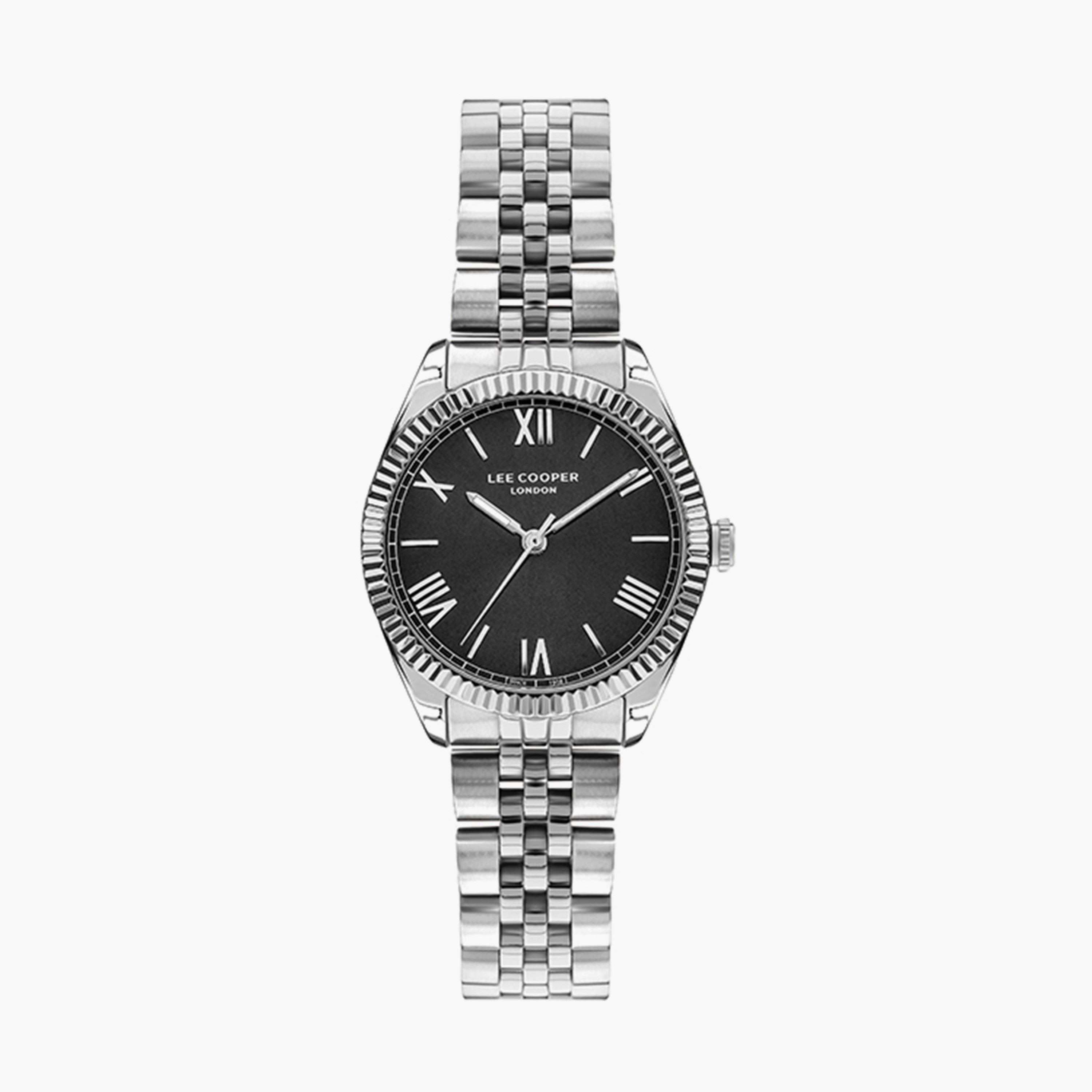 ساعة انالوج بسوار ستانلس ستيل بلون فضي للنساء من لي كوبر | LC07448.350-women-watchesandjewellery-watches-image-1