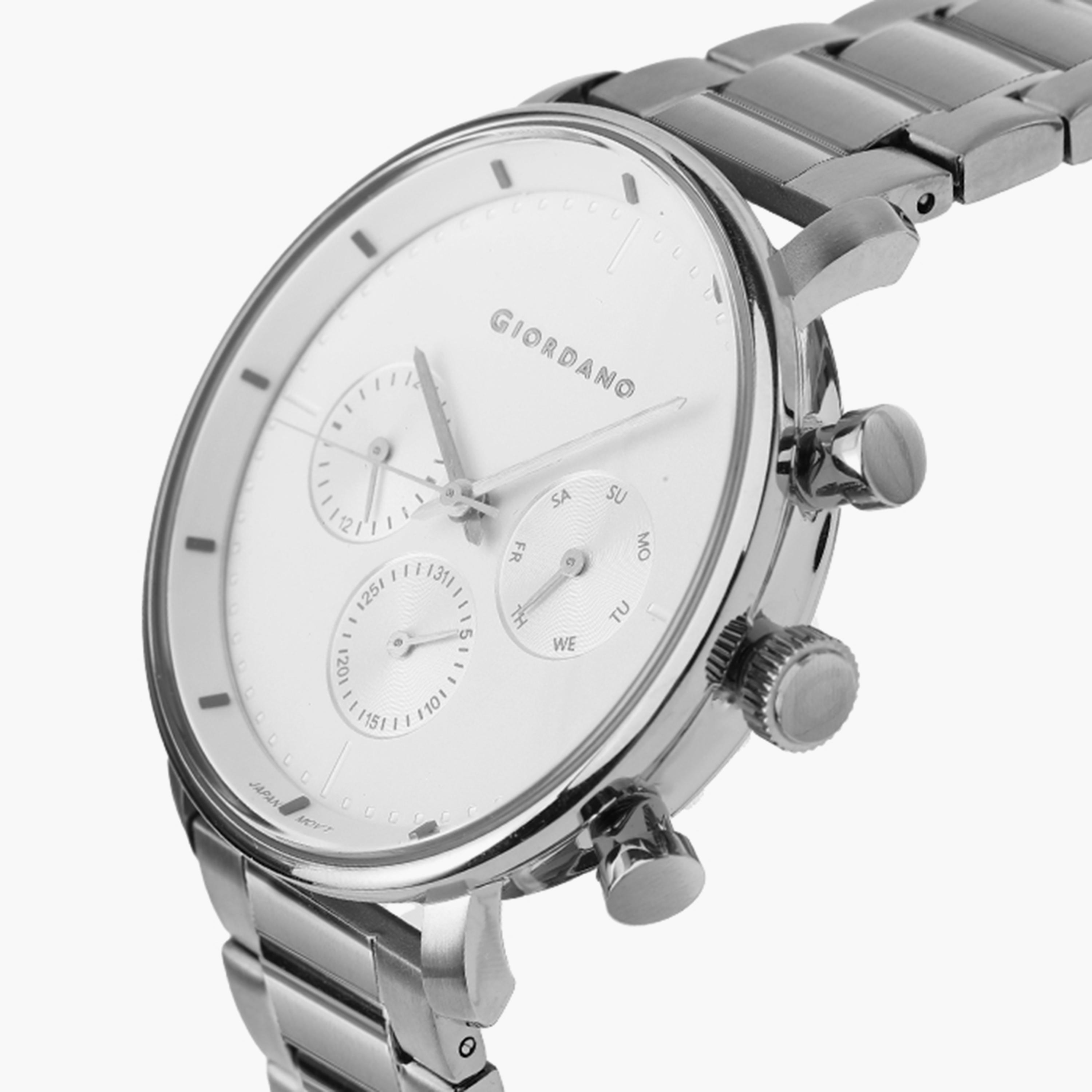 ساعة جيوردانو للرجال كرونوغراف فضي بسوار ستانلس ستيل | جي دي-1194-11-men-watchesandjewellery-watches-image-2