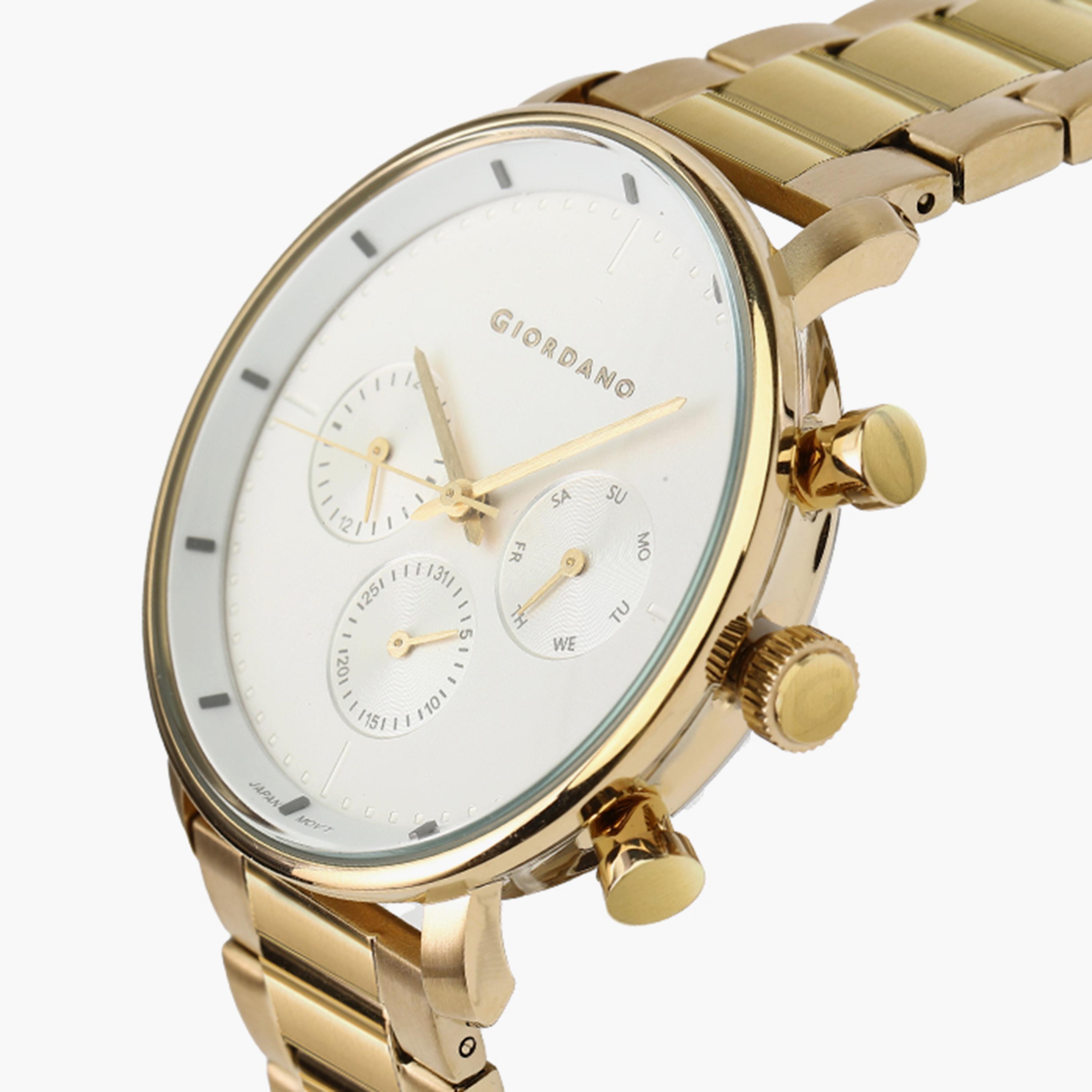 Giordano Men's Gold Chronograph Stainless Steel Strap Watch | GD-1194-22-men-watchesandjewellery-watches-image-2