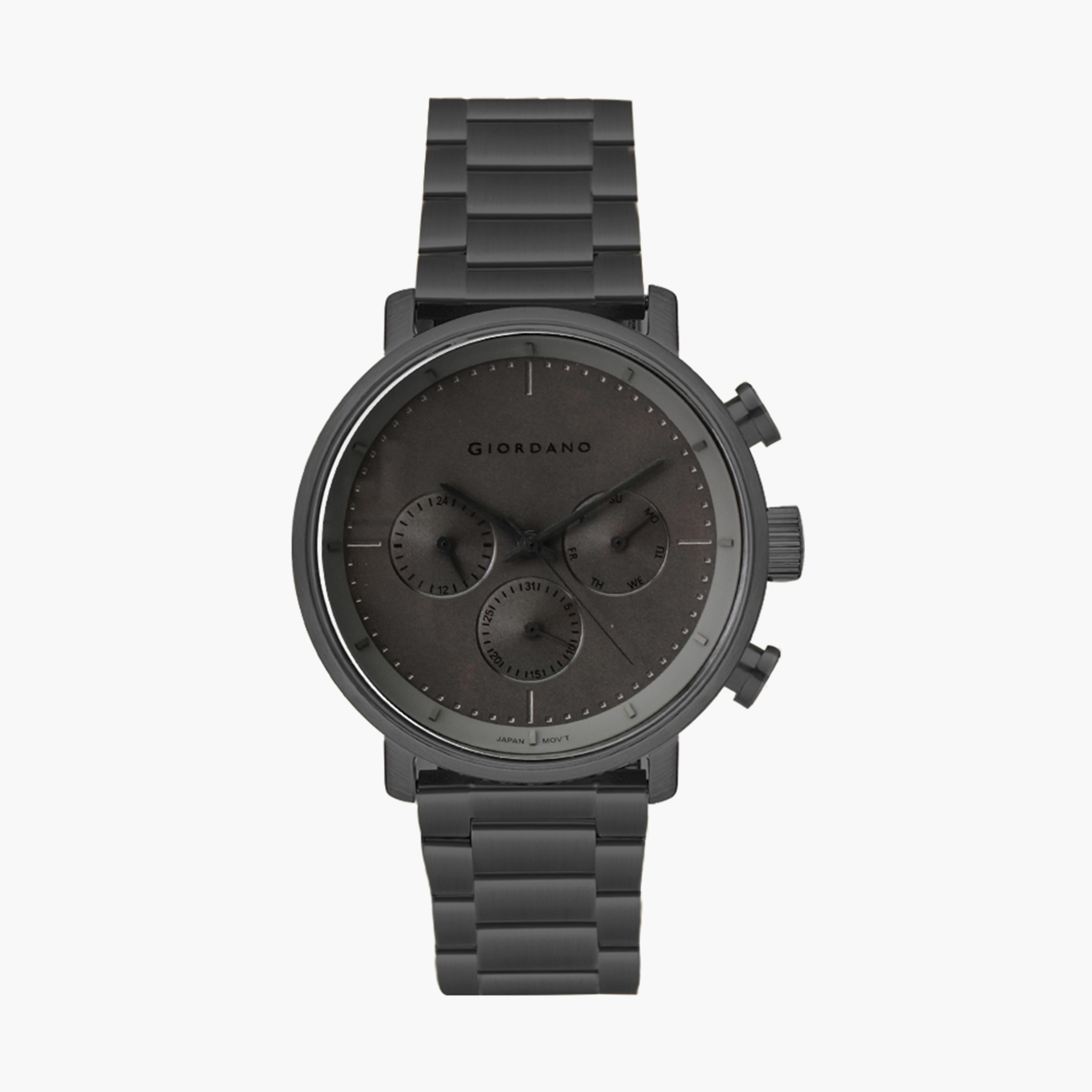 ساعة جيوردانو للرجال كرونوغراف بسوار ستانلس ستيل أسود | جي دي-1194-33-men-watchesandjewellery-watches-image-1