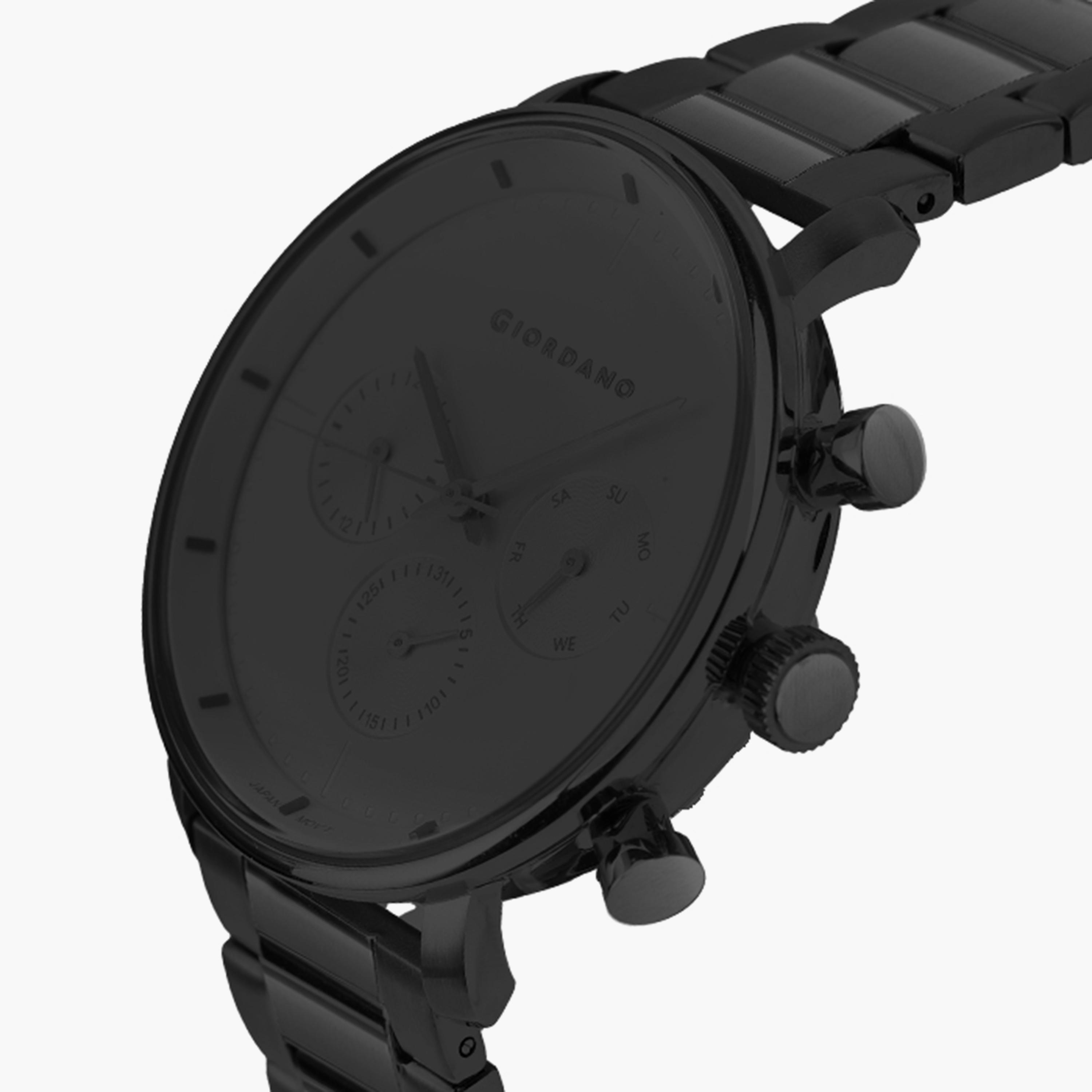 Giordano Men's Black Chronograph Stainless Steel Strap Watch | GD-1194-33-men-watchesandjewellery-watches-image-2