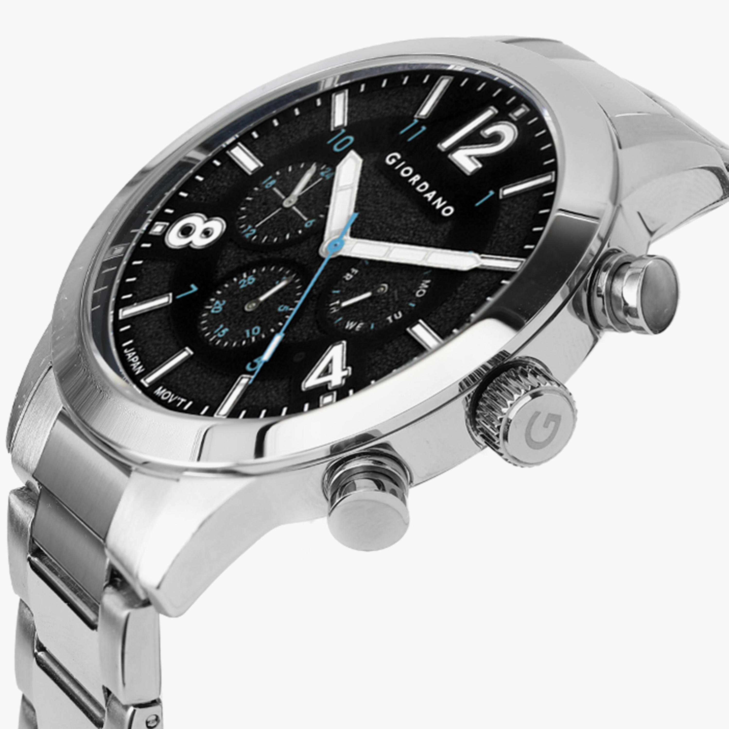 Giordano Men's Silver Chronograph Stainless Steel Strap Watch | GD-1198-11-men-watchesandjewellery-watches-image-2