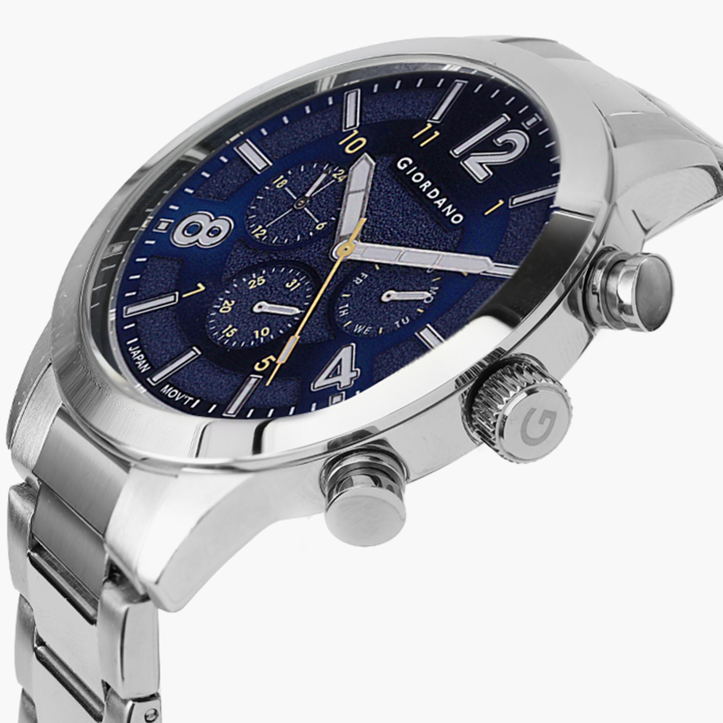 Giordano Men's Silver Chronograph Stainless Steel Strap Watch | GD-1198-22-men-watchesandjewellery-watches-image-2