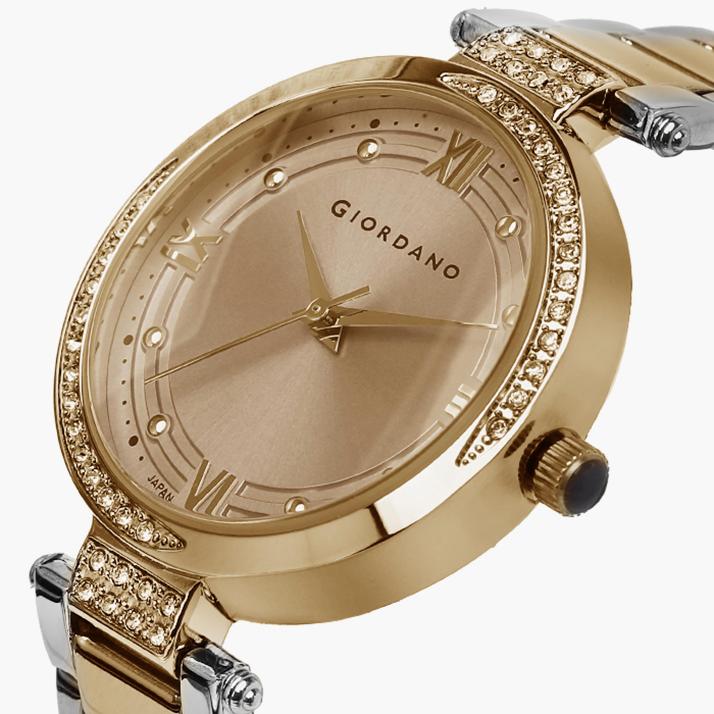 Giordano Silver & Gold Analog Stainless Steel Strap Watch | GD-2202-55-women-watchesandjewellery-watches-image-2