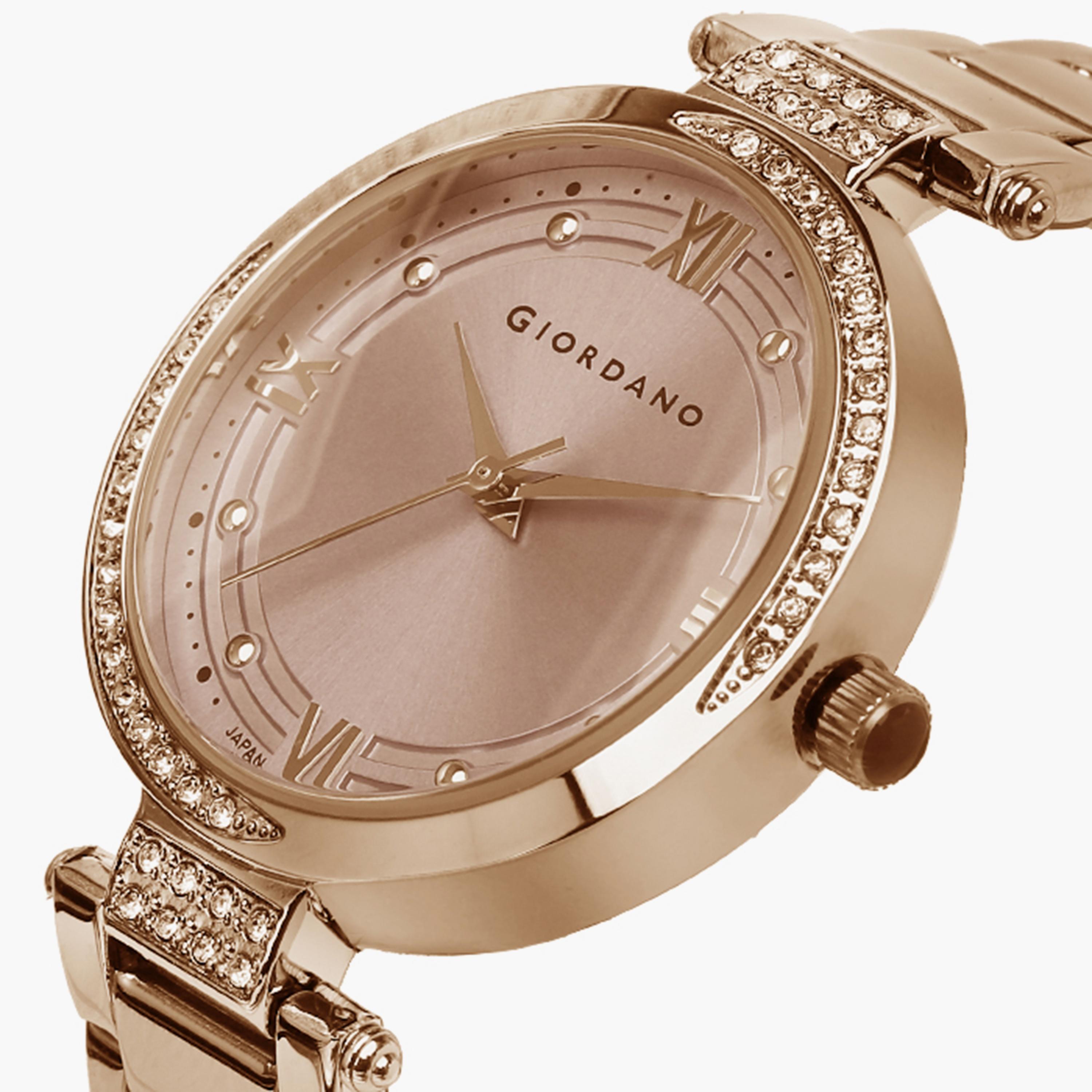 ساعة جيوردانو روز جولد أنالوج بسوار ستانلس ستيل | جي دي-2202-88-women-watchesandjewellery-watches-image-2