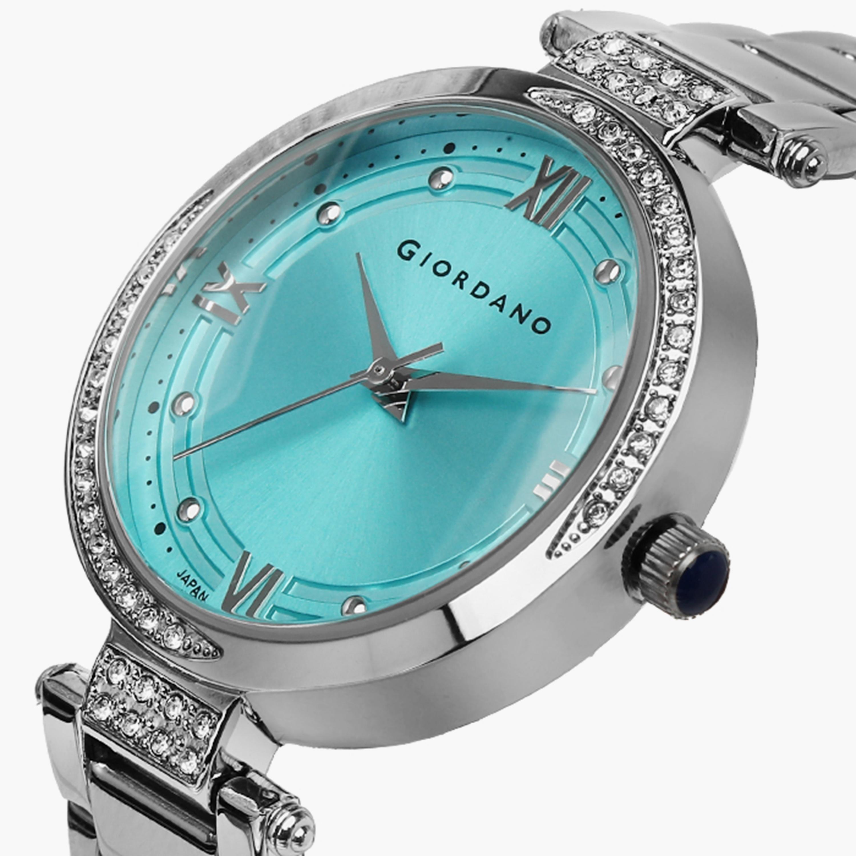 Giordano Silver Analog Stainless Steel Strap Watch | GD-2202-11-women-watchesandjewellery-watches-image-2
