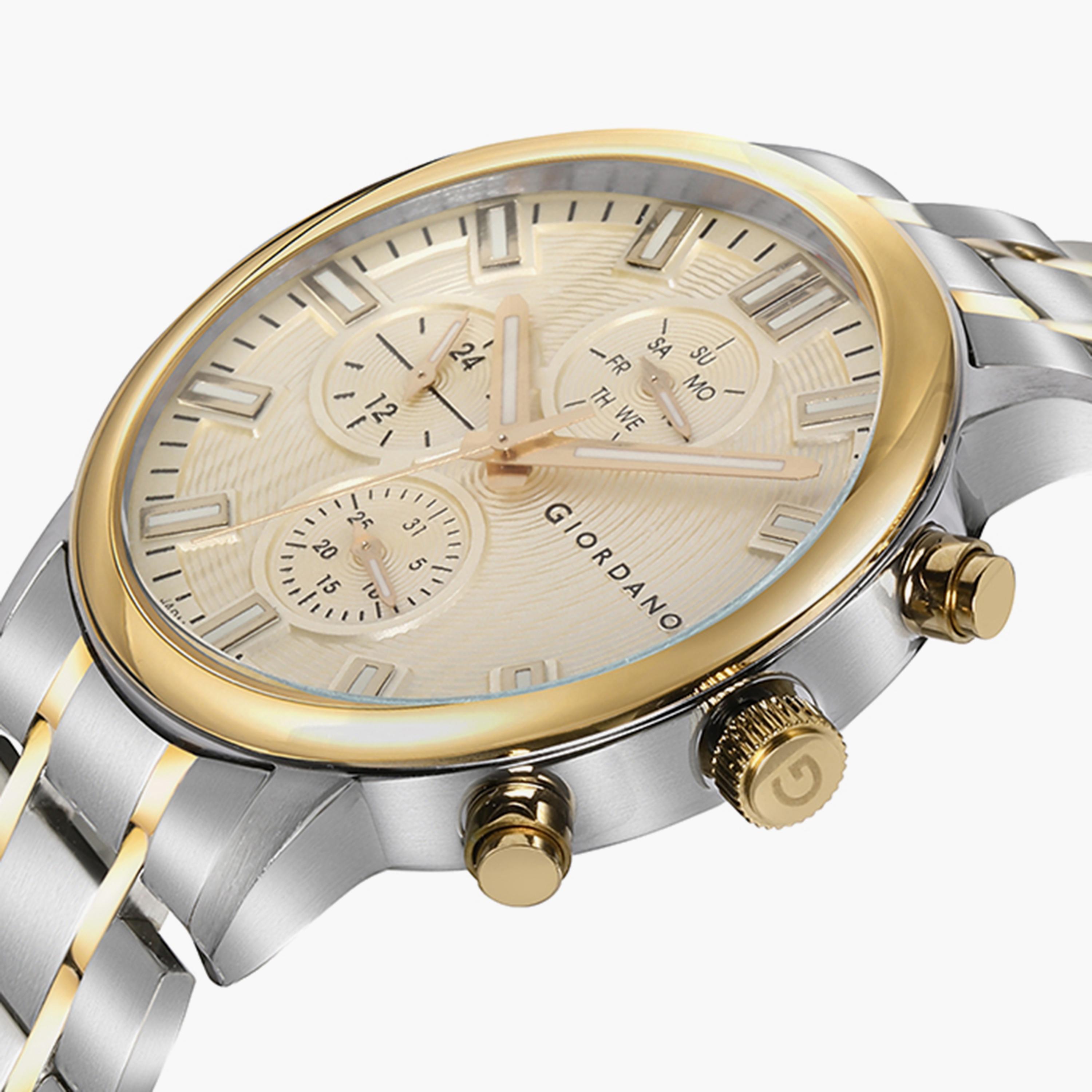 Giordano Men's Silver & Gold Chronograph Stainless Steel Strap Watch | GD-1175-55-MP-men-watchesandjewellery-watches-image-2