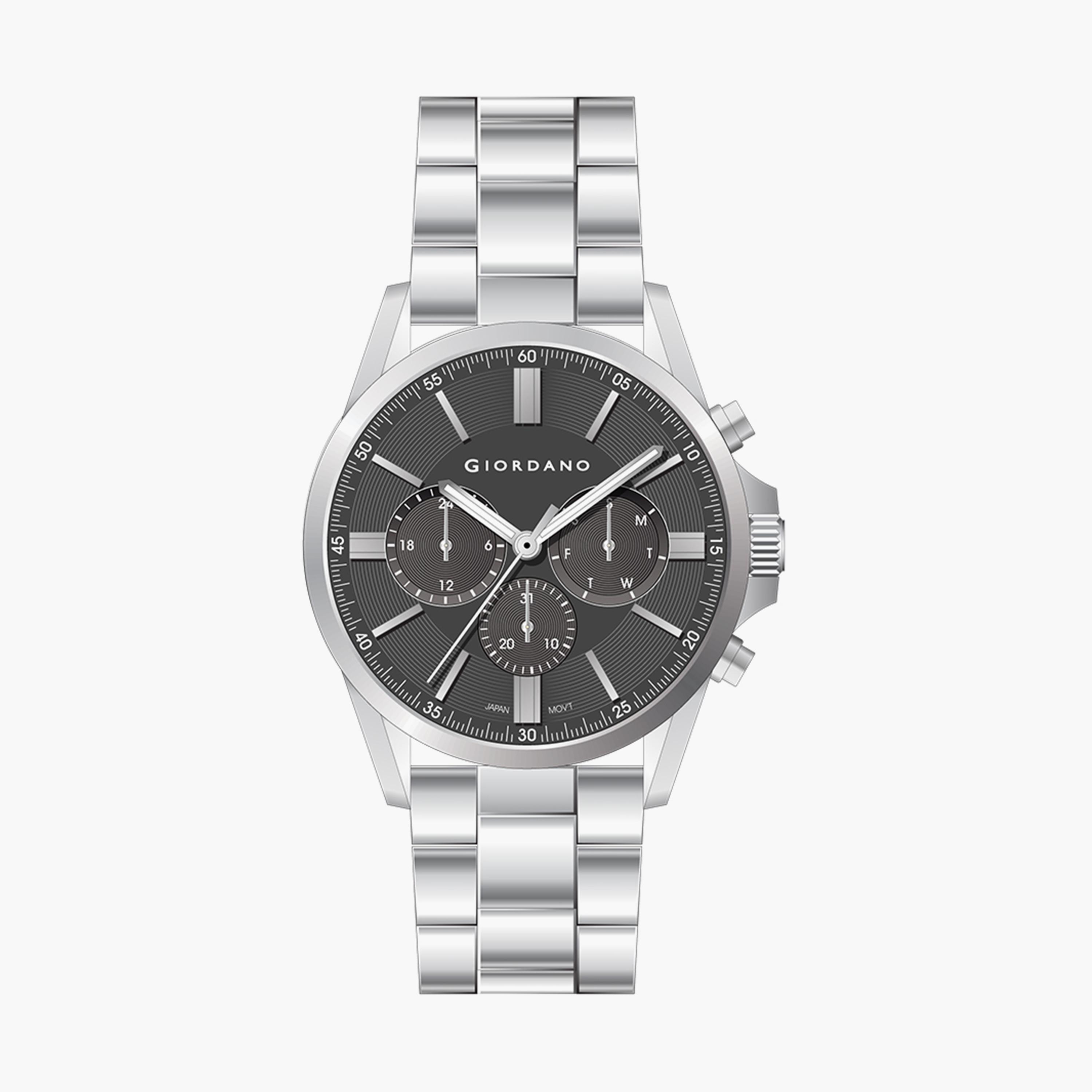 Giordano Men's Silver Chronograph Stainless Steel Strap Watch | GD-1177-33-MP-men-watchesandjewellery-watches-image-1