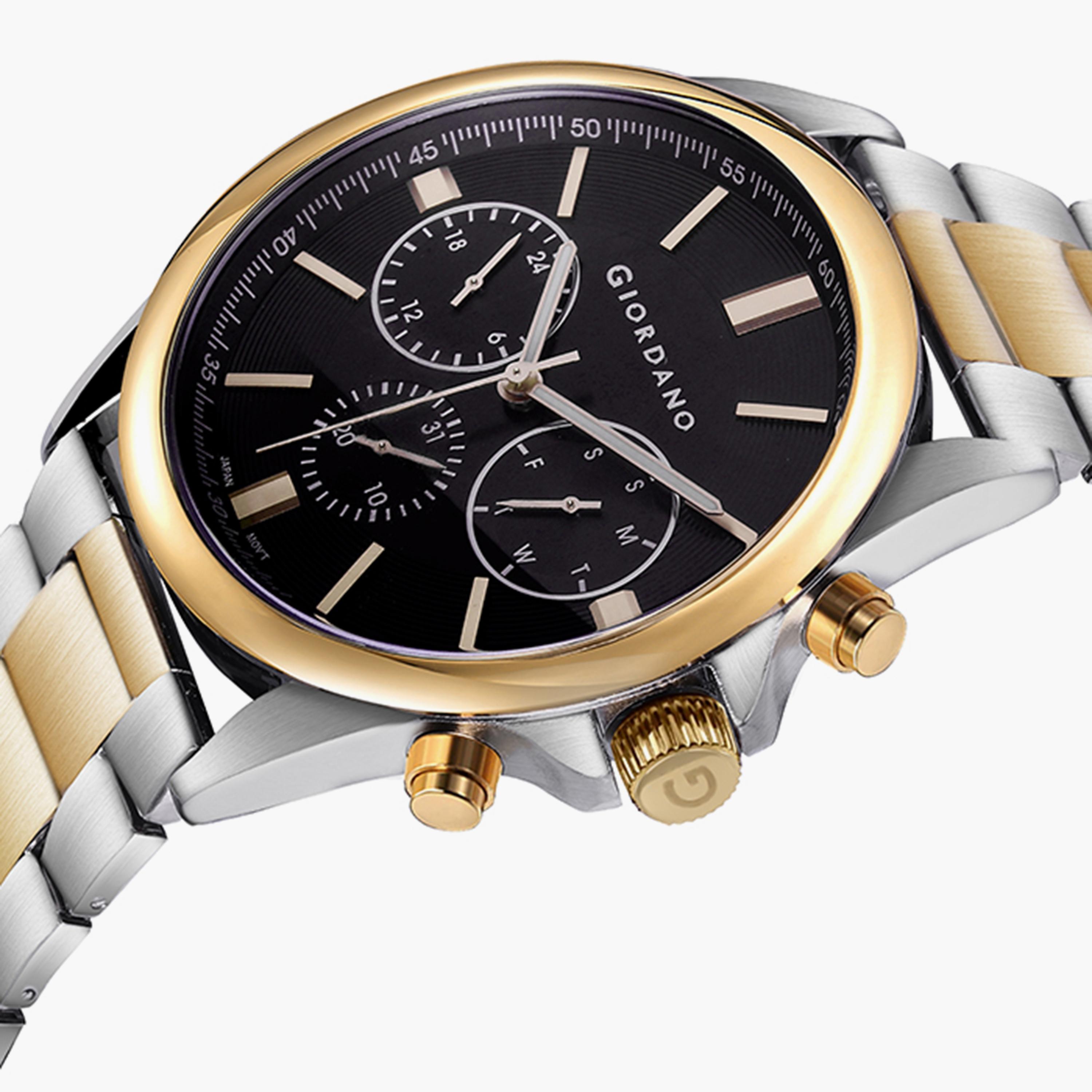 ساعة جيوردانو للرجال كرونوغراف فضي وذهبي وبسوار ستانلس ستيل | جي دي-1177-44-مب-men-watchesandjewellery-watches-image-2