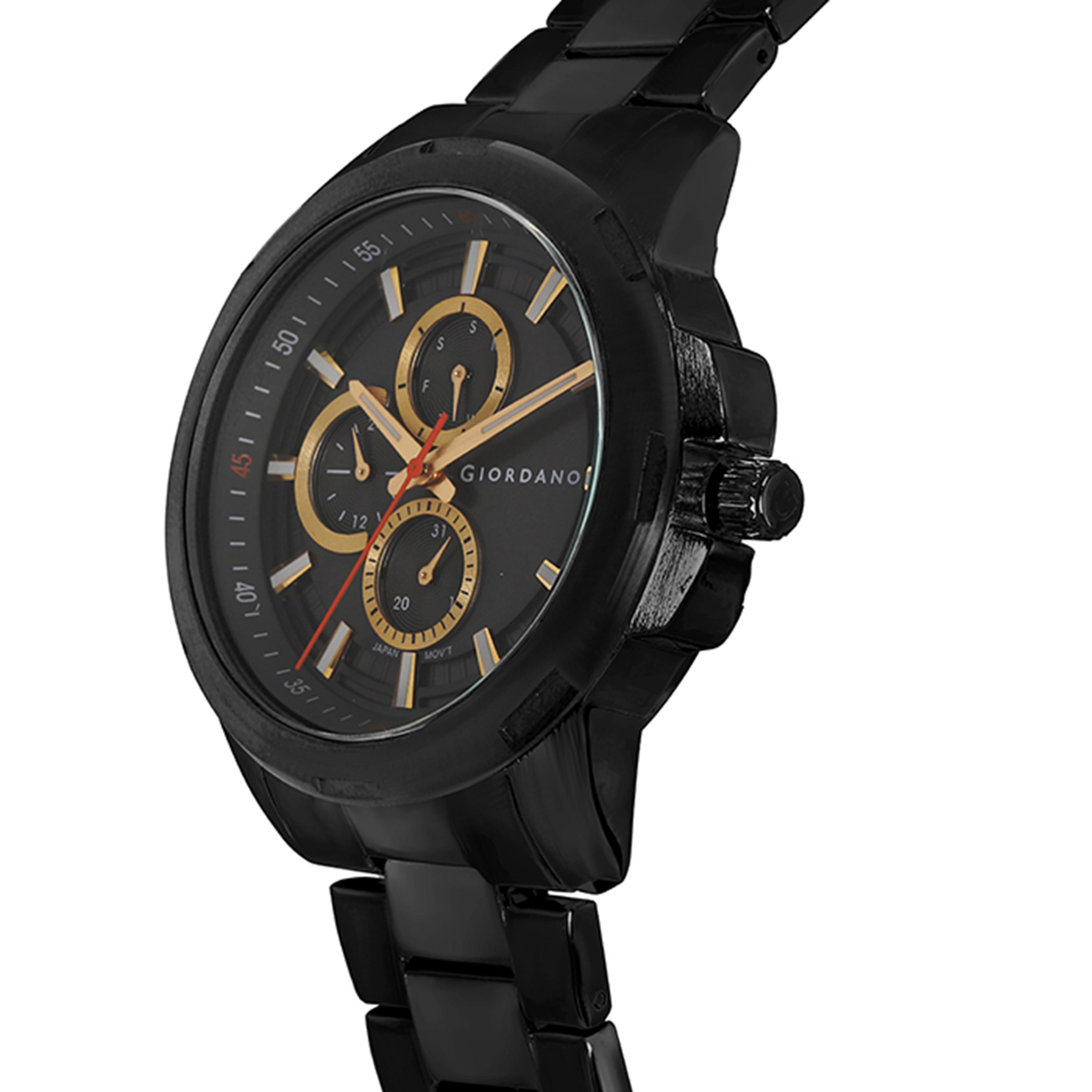 Giordano Men's Black Analog Stainless Steel Strap Watch | GD-1179-33-MP-men-watchesandjewellery-watches-image-2