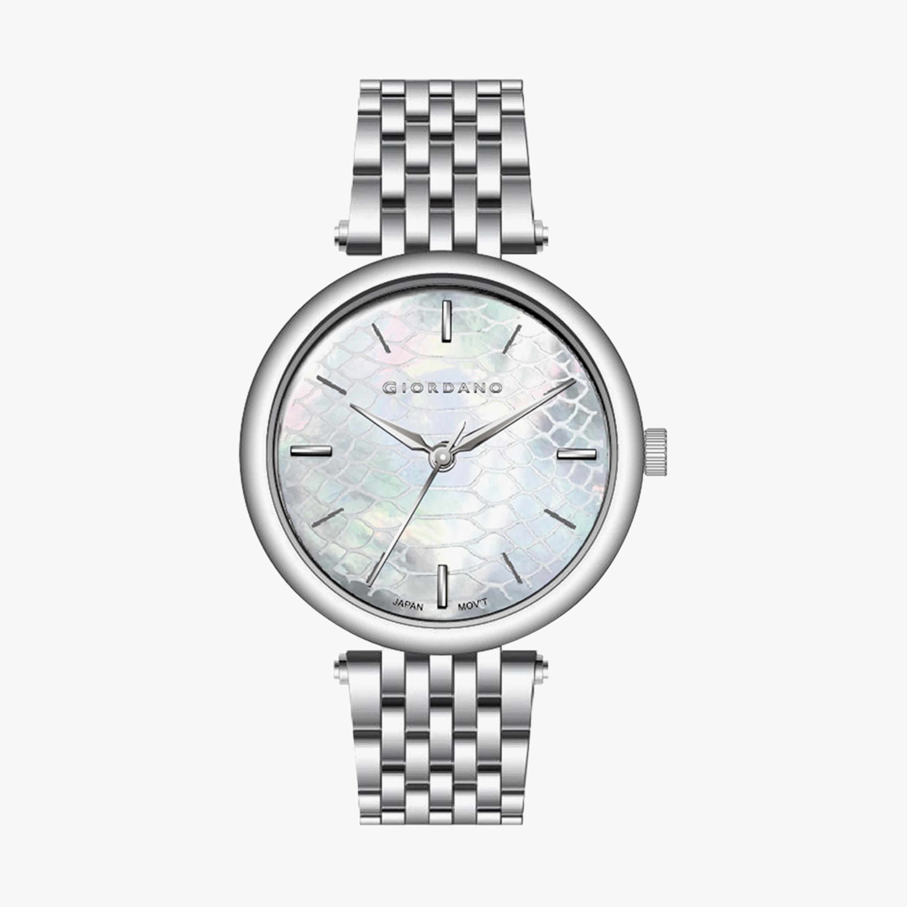 Giordano Silver Analog Stainless Steel Strap Watch | GD-2171-11-MP-women-watchesandjewellery-watches-image-1