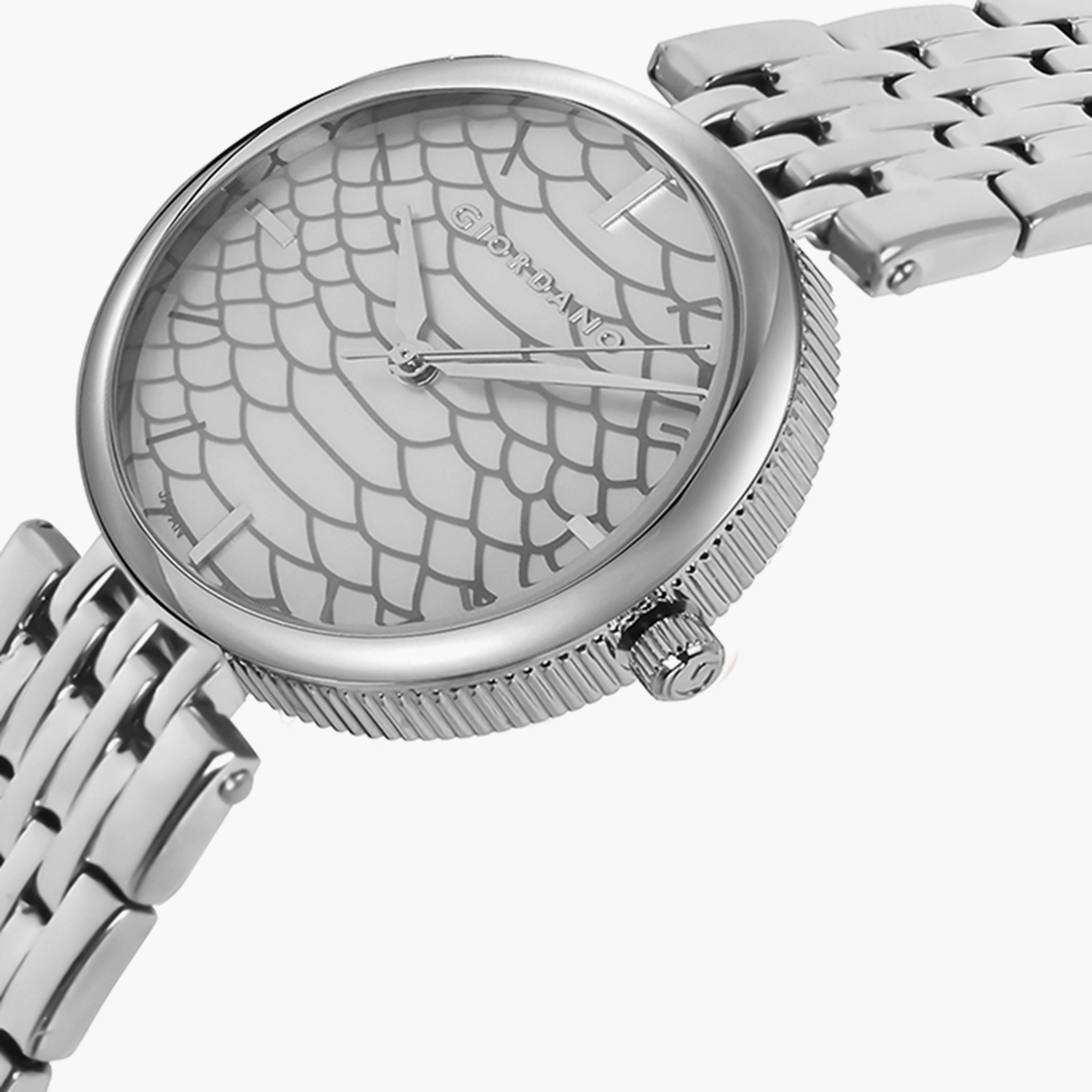 Giordano Silver Analog Stainless Steel Strap Watch | GD-2171-11-MP-women-watchesandjewellery-watches-image-2