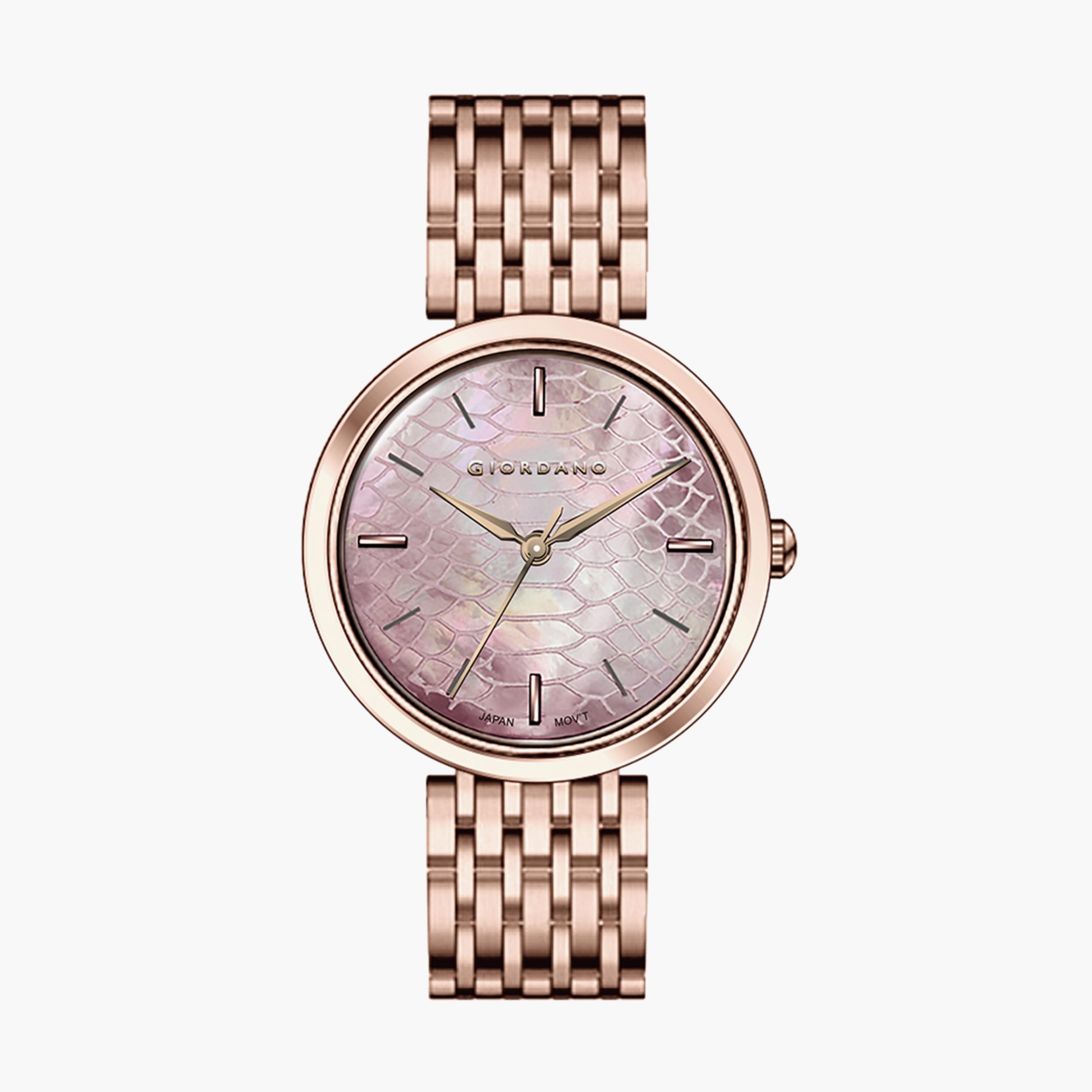 ساعة جيوردانو روز جولد أنالوج بسوار ستانلس ستيل | GD-2171-55-MP-women-watchesandjewellery-watches-image-1