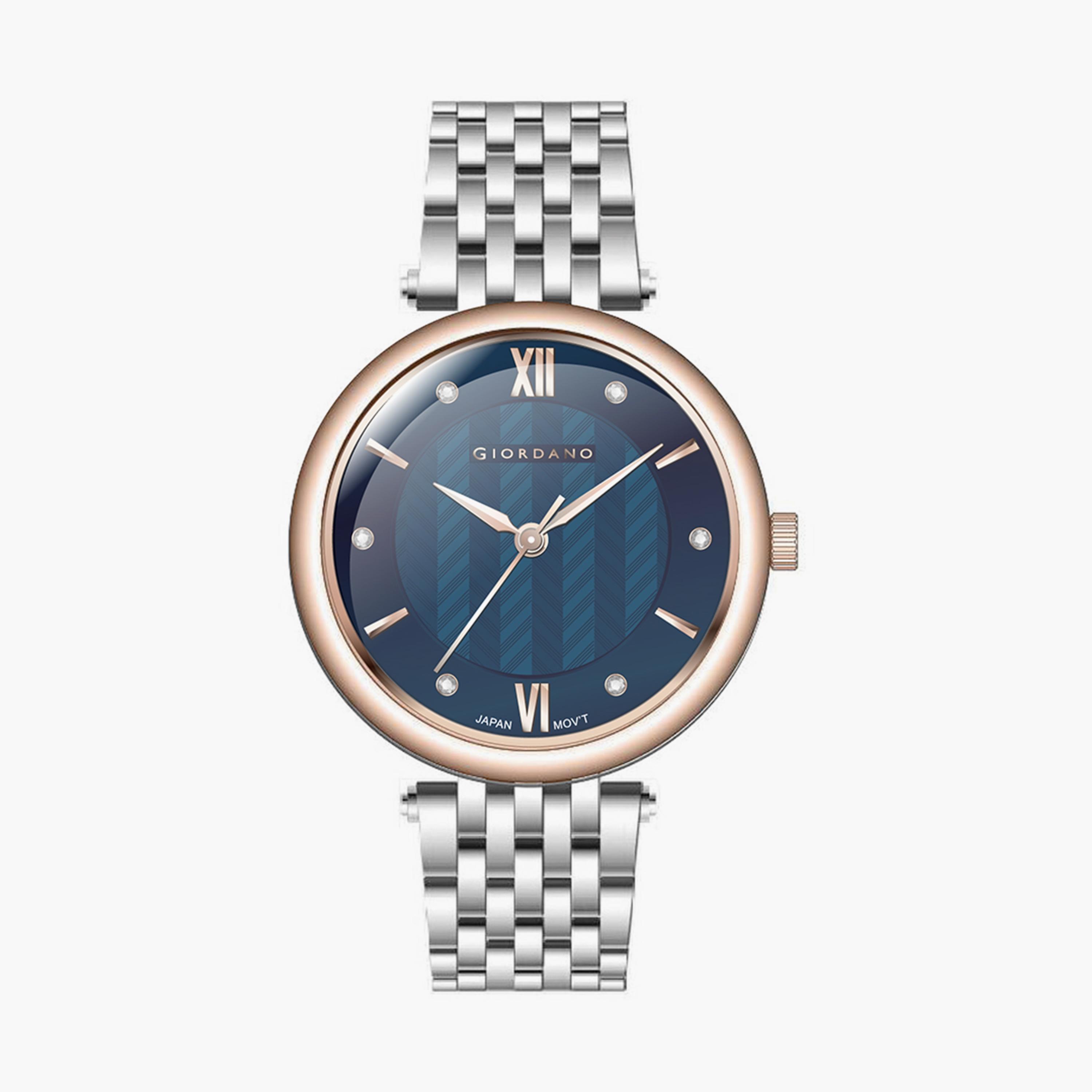 Giordano Silver Analog Stainless Steel Strap Watch | GD-2172-22-MP-women-watchesandjewellery-watches-image-1