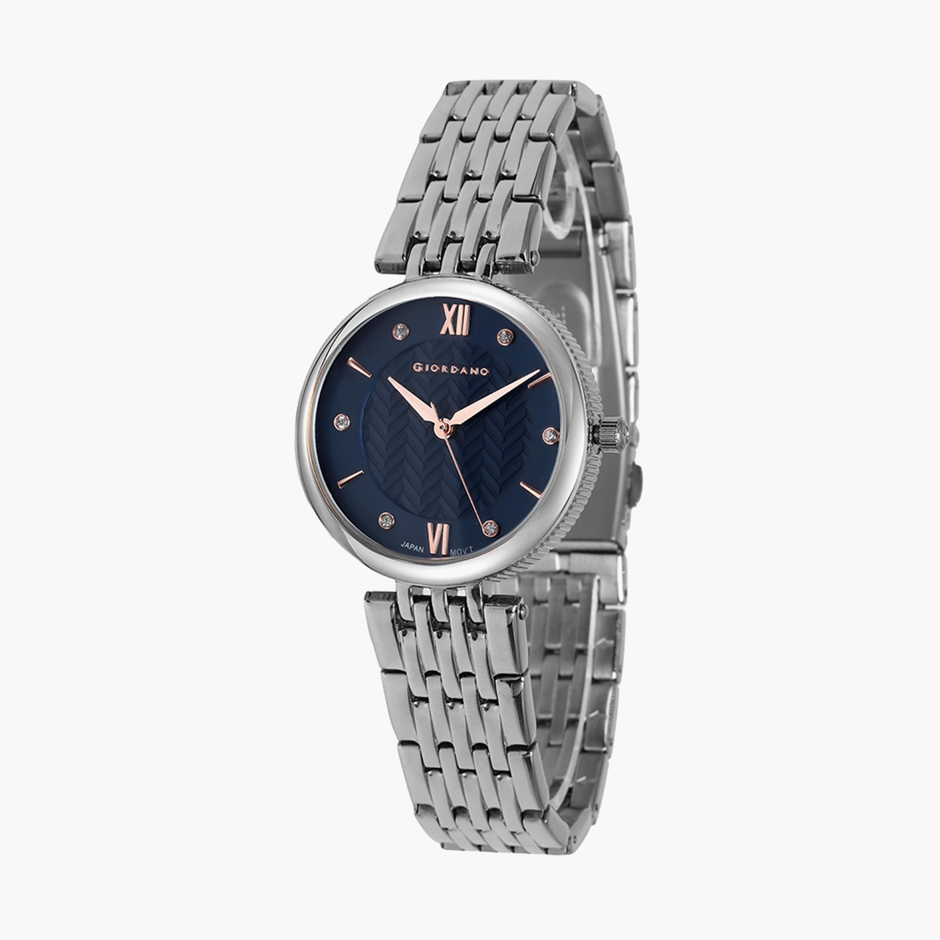 Giordano Silver Analog Stainless Steel Strap Watch | GD-2172-22-MP-women-watchesandjewellery-watches-image-2