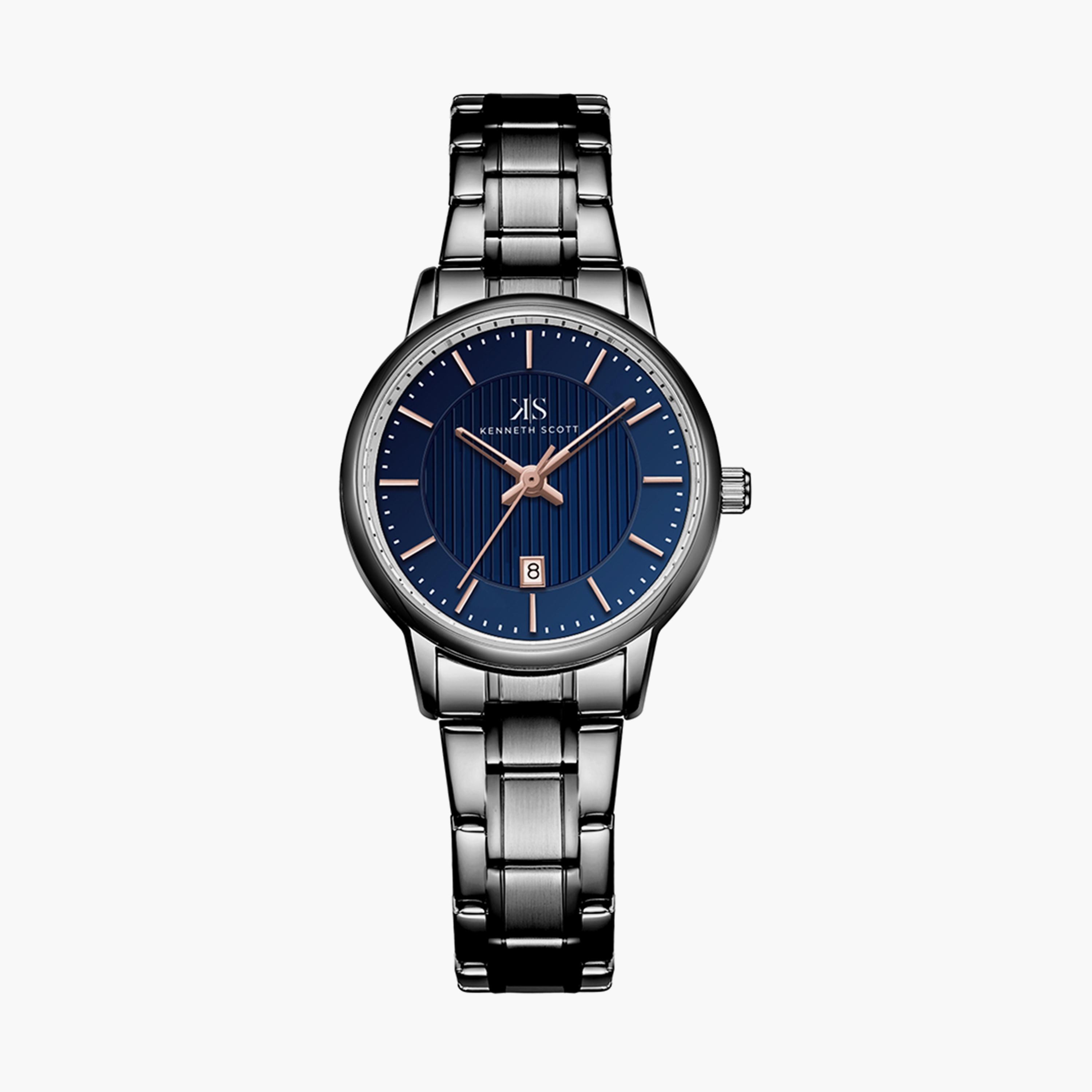 Kenneth Scott Set of 2 Unisex Grey Analog Stainless Steel Strap Watch-men-watchesandjewellery-watches-image-3