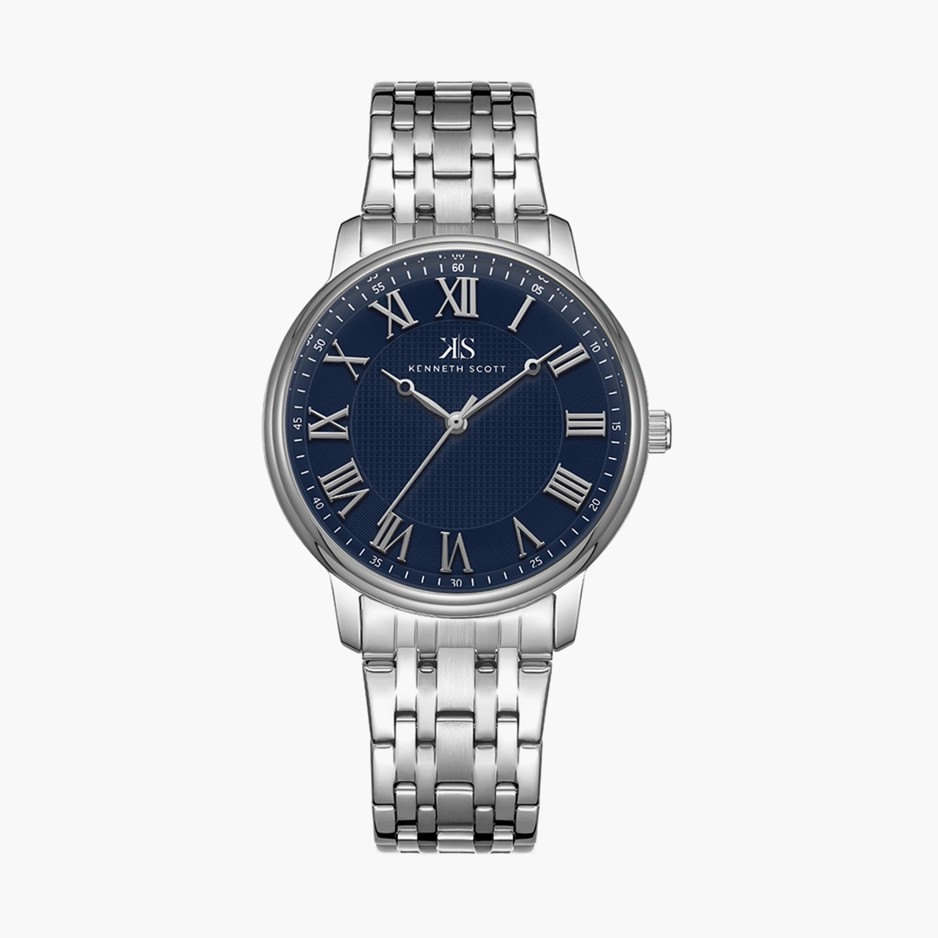 Kenneth Scott Set of 2 Unisex Silver Analog Stainless Steel Strap Watch-men-watchesandjewellery-watches-image-2
