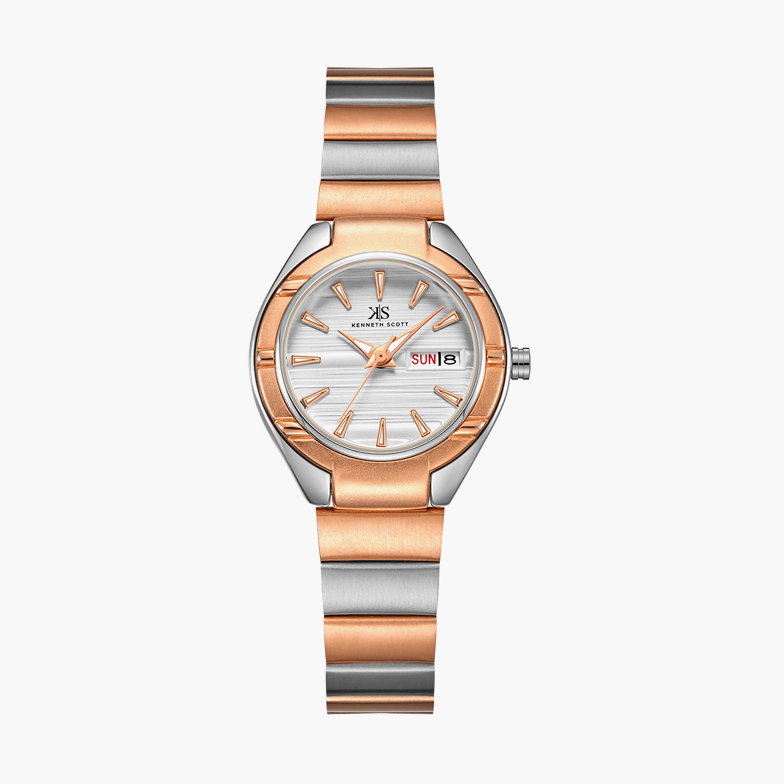 Kenneth Scott Set of 2 Unisex Rose Gold Analog Stainless Steel Strap Watch-men-watchesandjewellery-watches-image-3