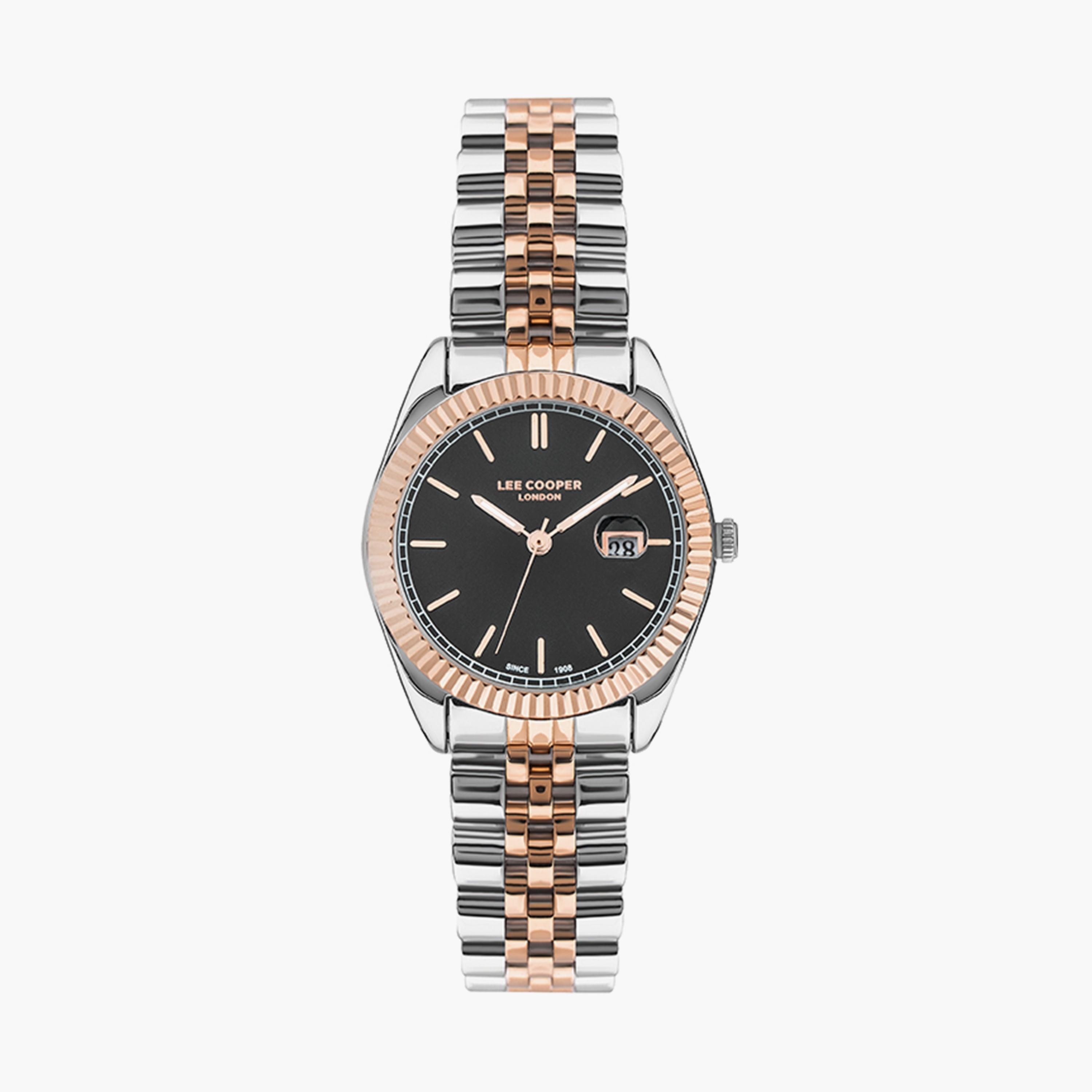  طقم من 2 ساعة من لي كوبر للجنسين ذو أنالوج فضي بسوار ستانلس ستيل-men-watchesandjewellery-watches-image-3