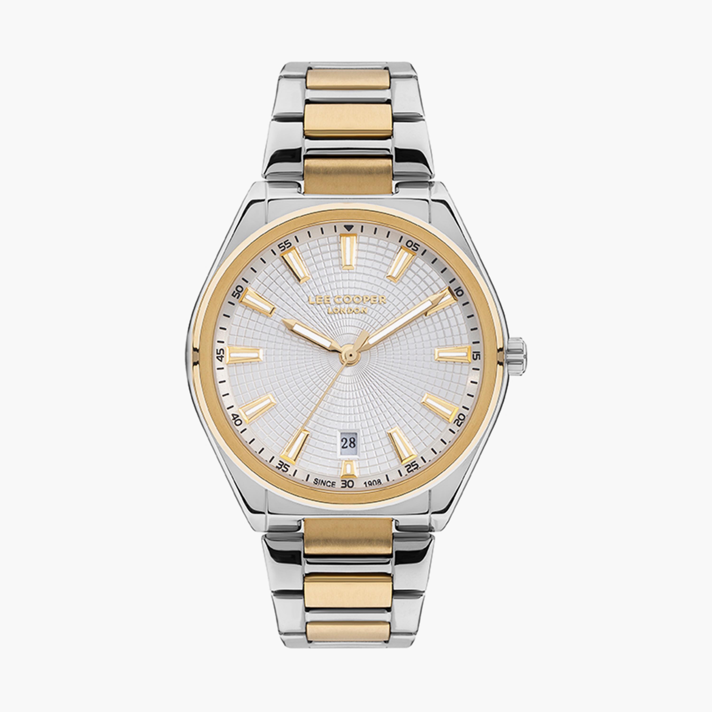  طقم من 2 ساعة من لي كوبر ذو انالوج من ستانلس ستيل مع سوار بلون فضي وذهبي للجنسين-men-watchesandjewellery-watches-image-2