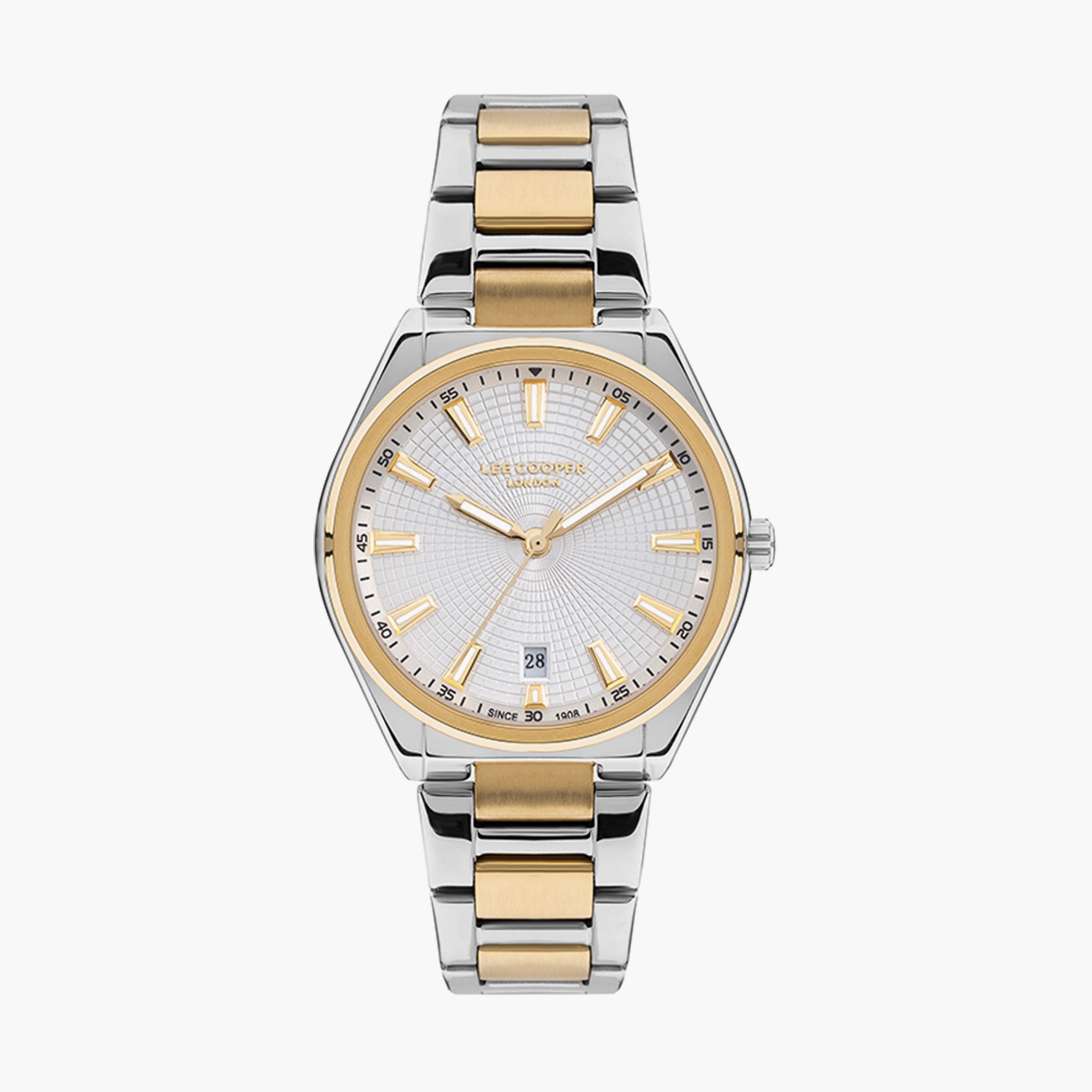 Lee Cooper Set of 2 Unisex Silver & Gold Analog Stainless Steel Strap Watch-men-watchesandjewellery-watches-image-3
