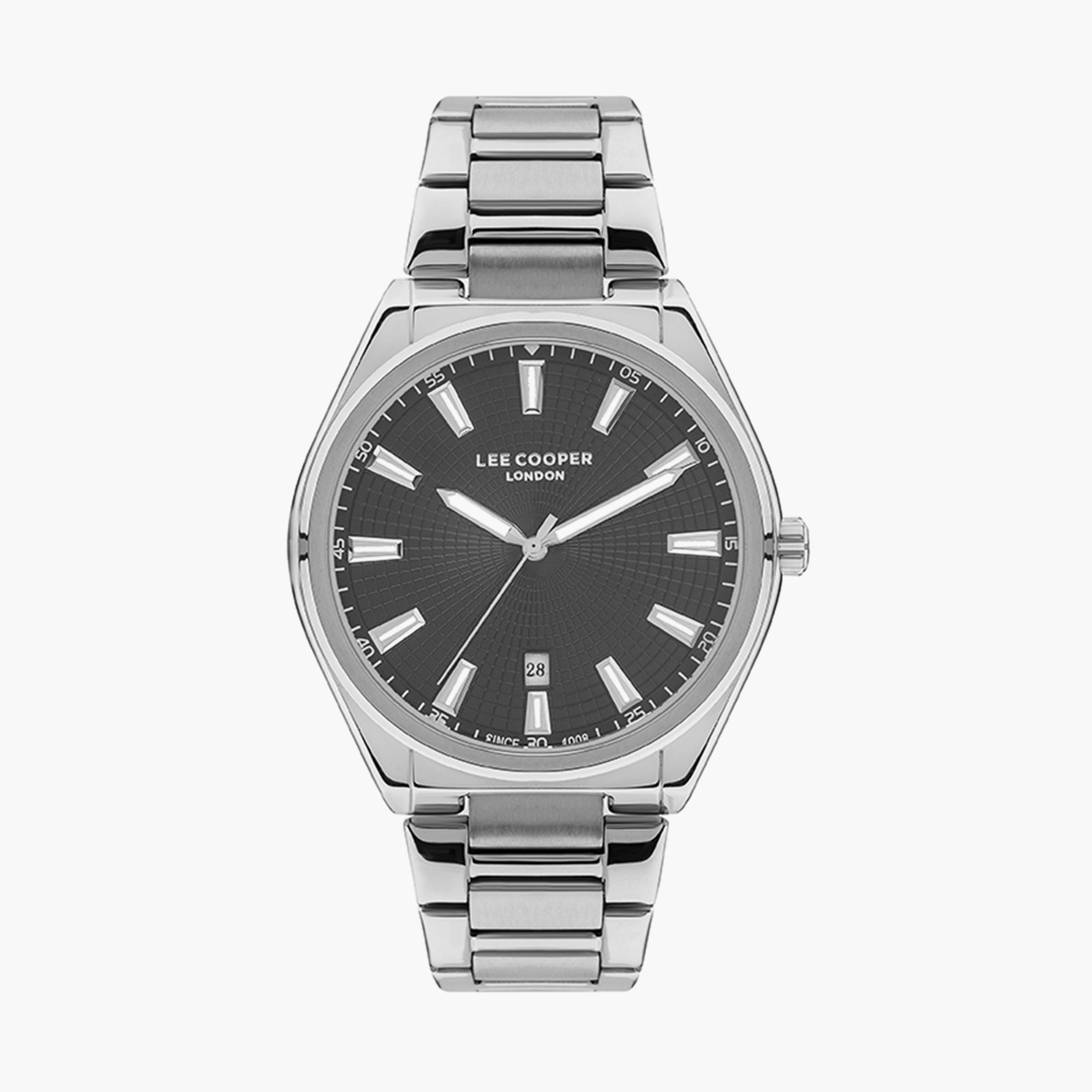  طقم من 2 ساعة من لي كوبر للجنسين ذو أنالوج فضي بسوار ستانلس ستيل-men-watchesandjewellery-watches-image-2