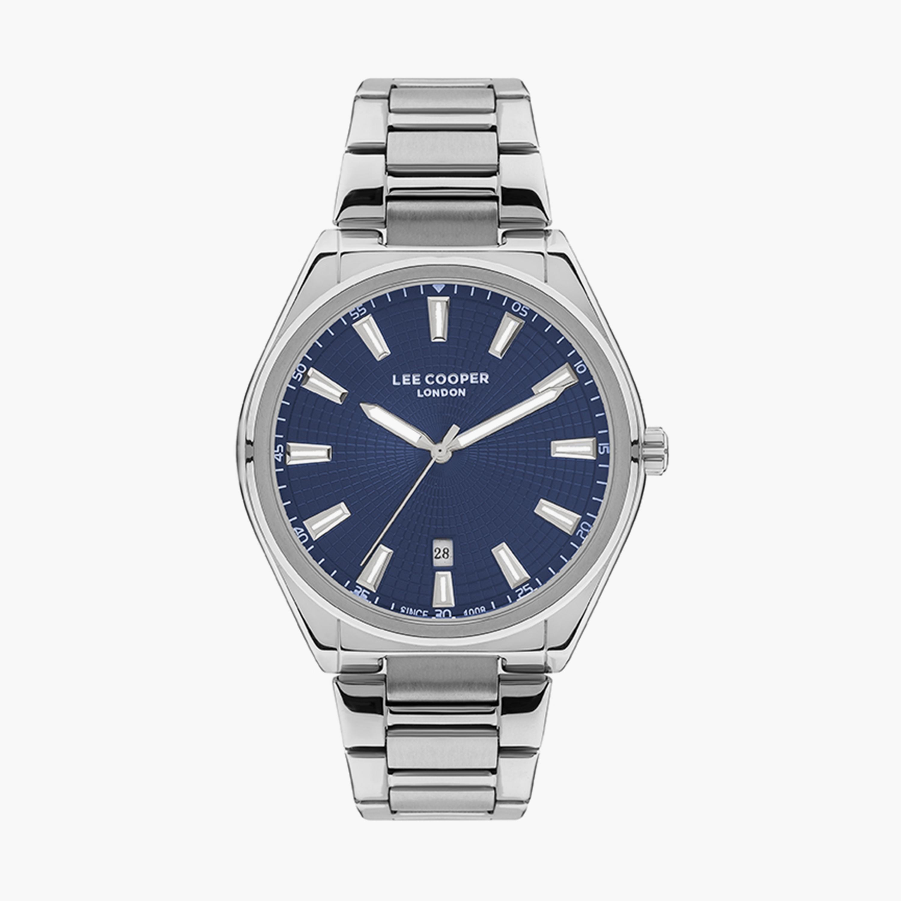  طقم من 2 ساعة من لي كوبر للجنسين ذو أنالوج فضي بسوار ستانلس ستيل-men-watchesandjewellery-watches-image-2