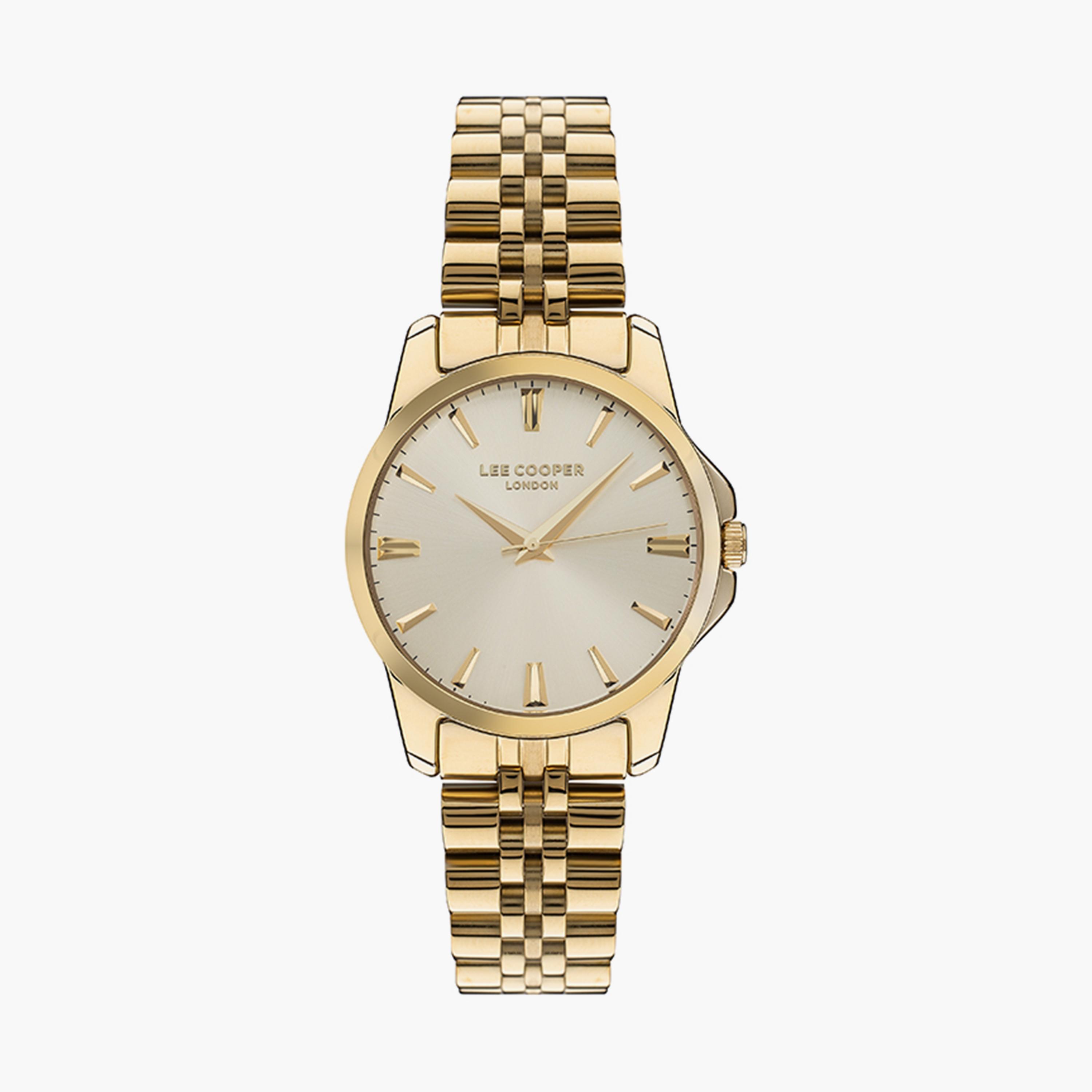 Lee Cooper Set of 2 Unisex Gold Analog Stainless Steel Strap Watch-men-watchesandjewellery-watches-image-3
