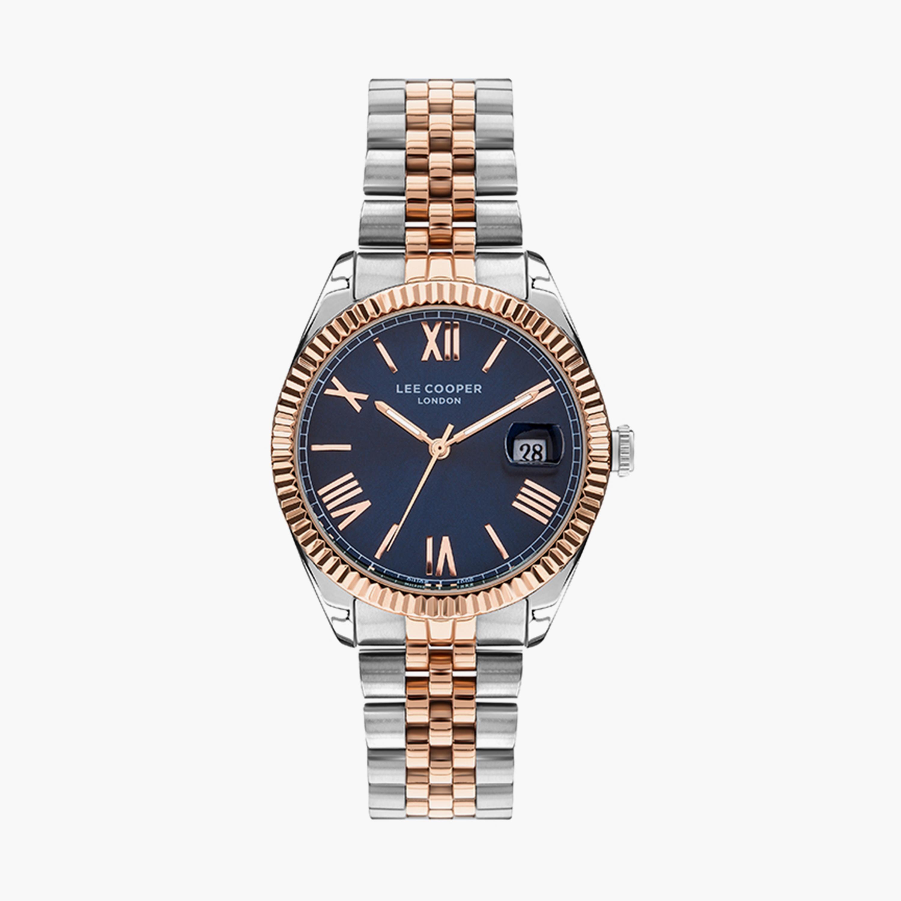 طقم من 2 ساعة من لي كوبر للجنسين ذو أنالوج فضي بسوار ستانلس ستيل-men-watchesandjewellery-watches-image-2