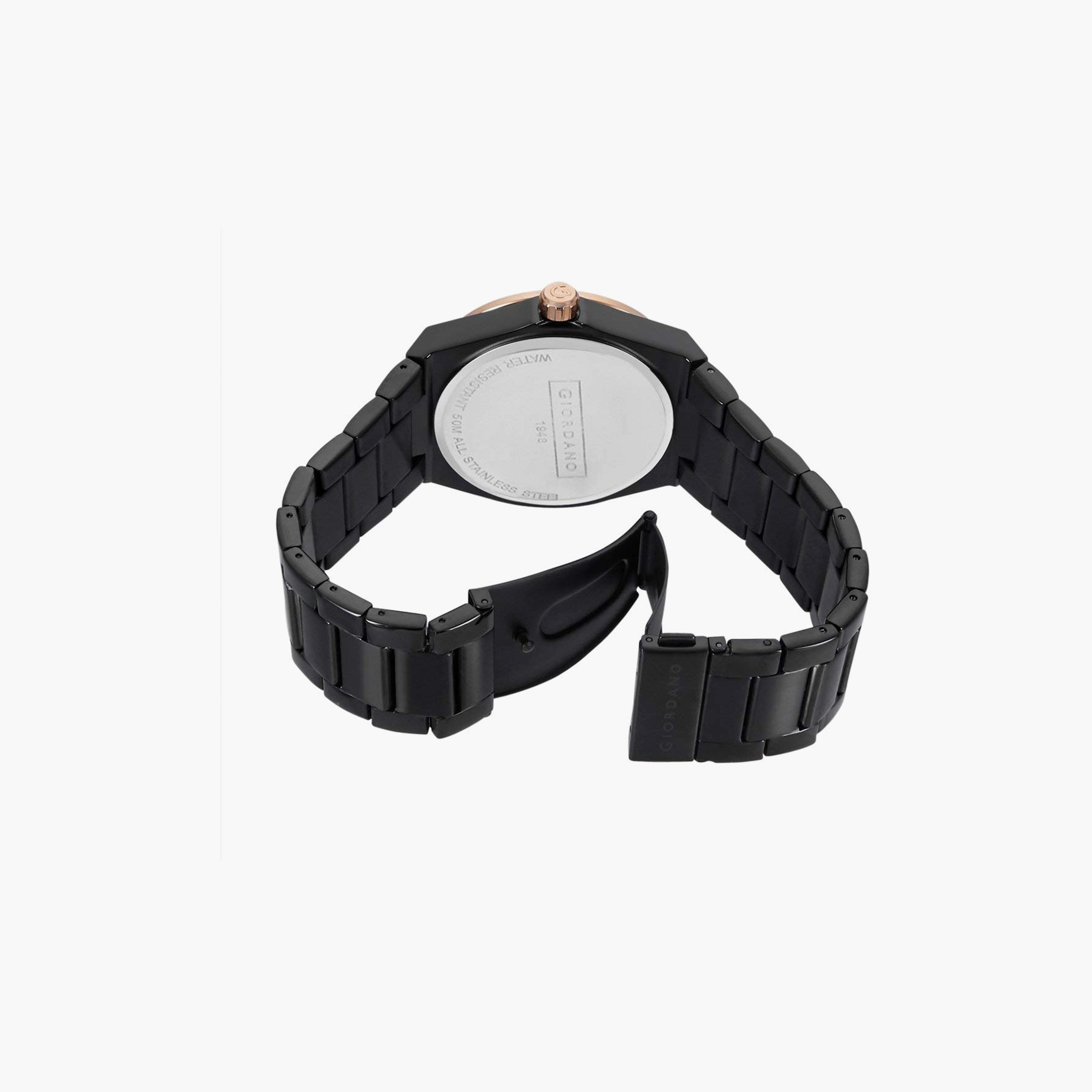 Giordano Men's Black Analog Stainless Steel Strap Watch | 1948-55-MP-men-watchesandjewellery-watches-image-3