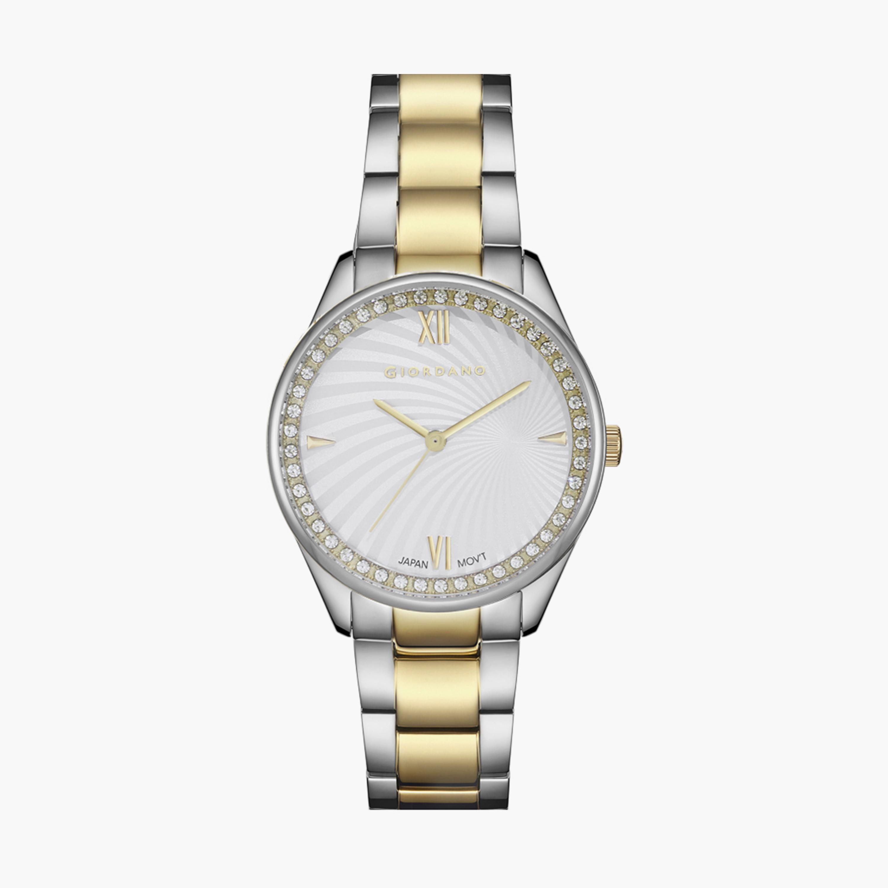  2911-AA-MP | ساعة جيوردانو للنساء ذات أنالوج فضي وذهبي بسوار من ستانلس ستيل-women-watchesandjewellery-watches-image-1