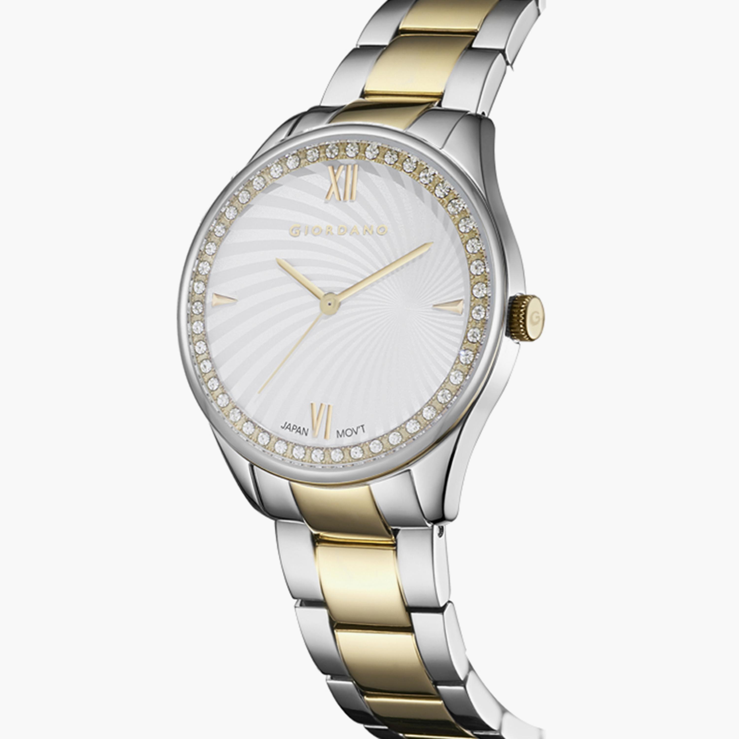  2911-AA-MP | ساعة جيوردانو للنساء ذات أنالوج فضي وذهبي بسوار من ستانلس ستيل-women-watchesandjewellery-watches-image-2