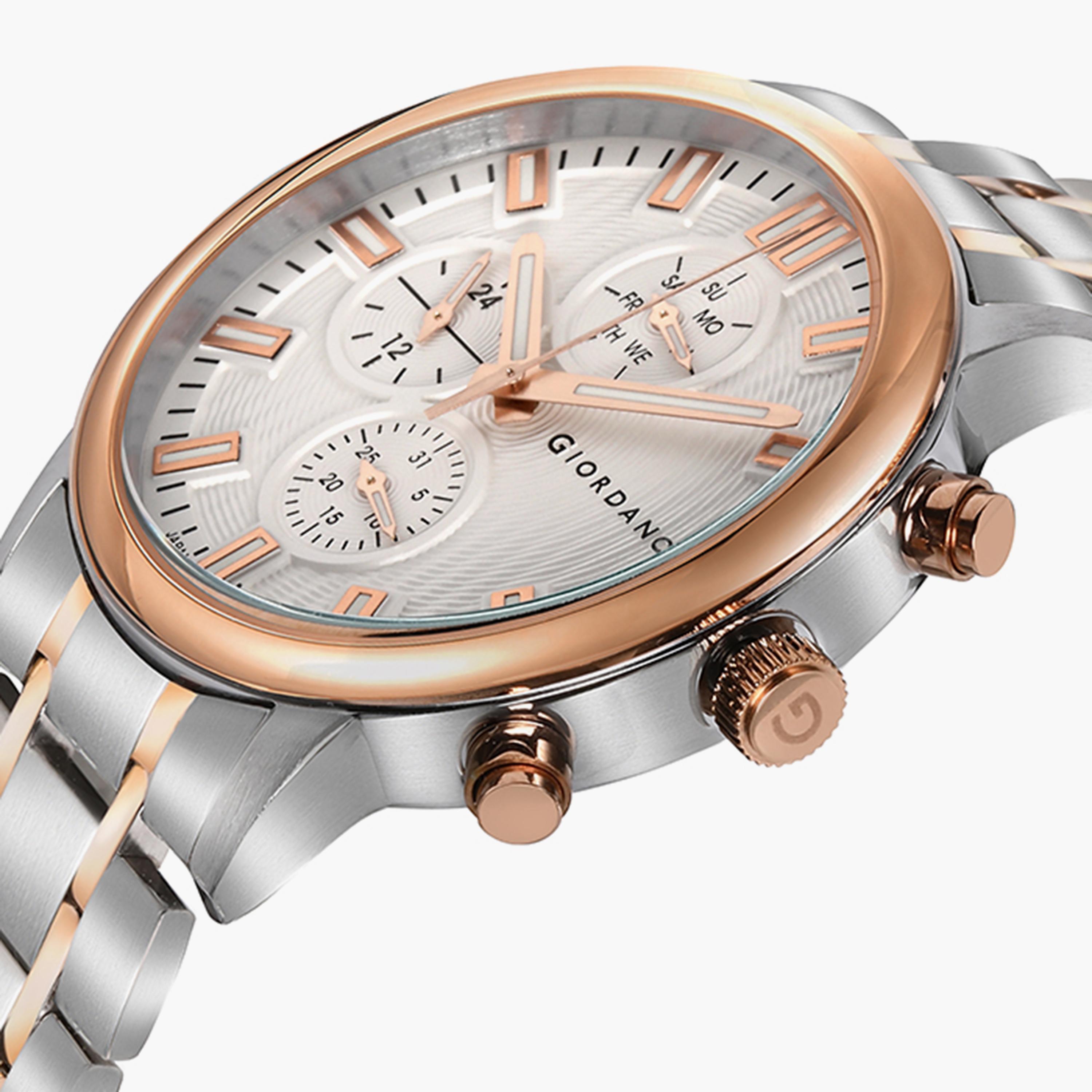  GD-1175-44-MP | ساعة جيوردانو للرجال ذات كرونوغراف بسوار من ستانلس ستيل مع لون فضي وذهبي وردي-men-watchesandjewellery-watches-image-2