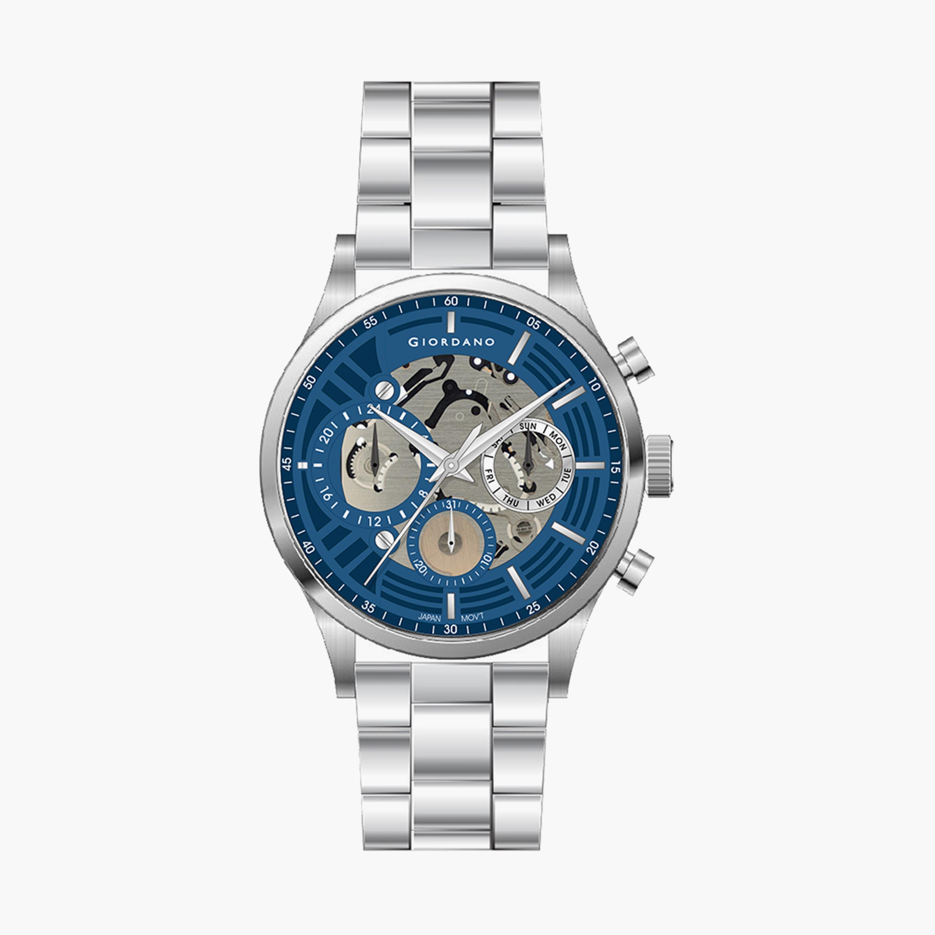  GD-1176-22-MP | ساعة جيوردانو للرجال ذات كرونوغراف فضية بسوار ستانلس ستيل-men-watchesandjewellery-watches-image-1