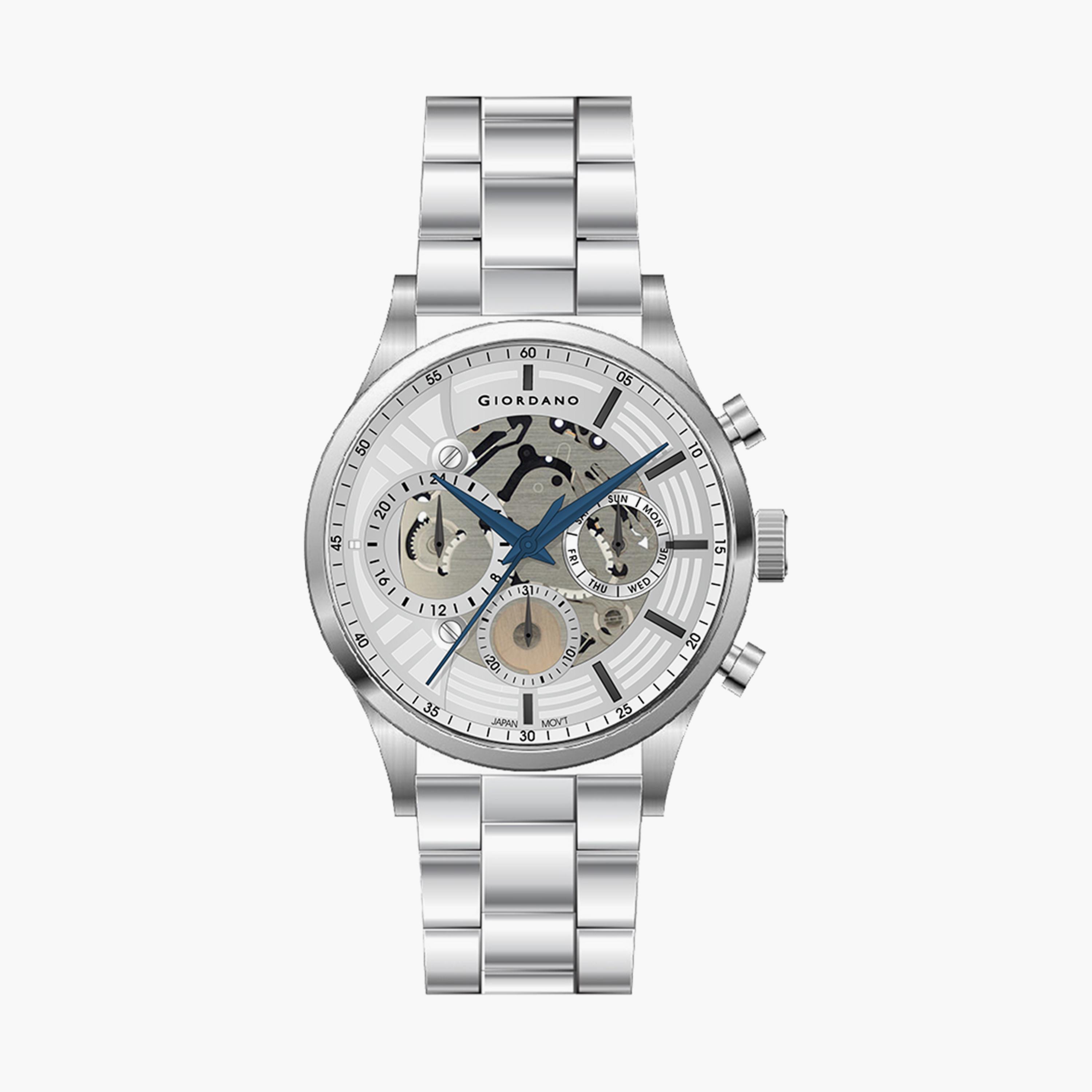 Buy Men s Giordano Men s Silver Chronograph Stainless Steel Strap