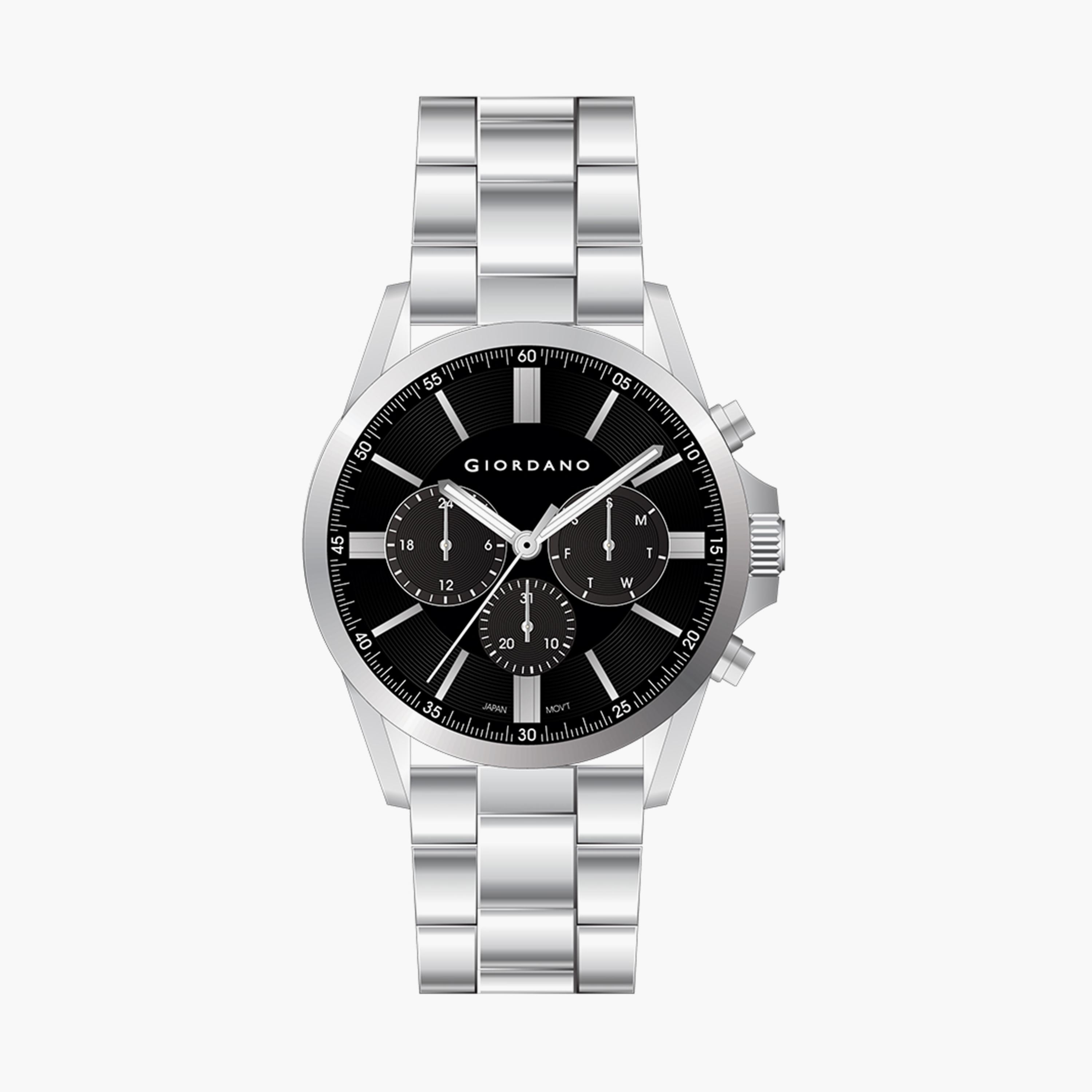  GD-1177-11-MP | ساعة جيوردانو للرجال ذات كرونوغراف فضية بسوار من ستانلس ستيل-men-watchesandjewellery-watches-image-1