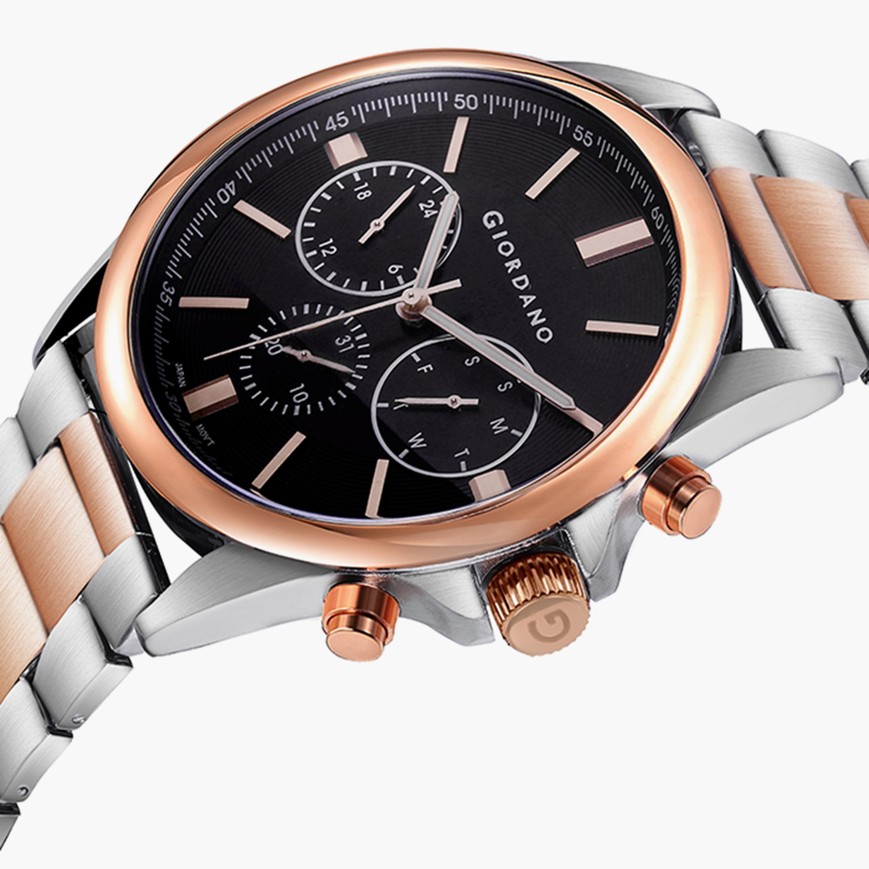  GD-1177-55-MP | ساعة جيوردانو للرجال ذات كرونوغراف بسوار من ستانلس ستيل مع لون فضي وذهبي وردي-men-watchesandjewellery-watches-image-2