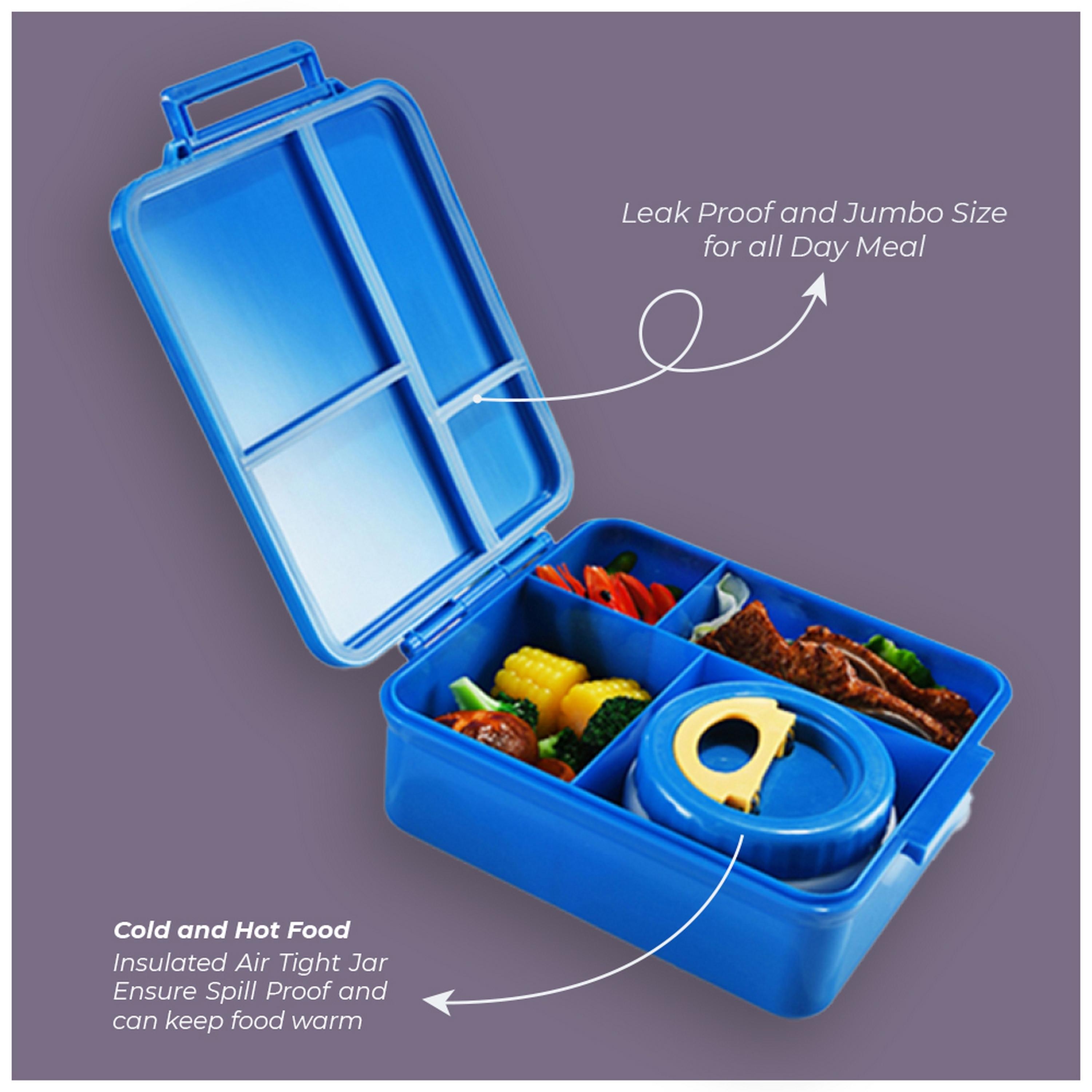 Eazy Kids Jumbo Bento Lunch Box With Insulated Jar, Space Expedition Blue-school-lunchessentials-lunchboxes-image-4