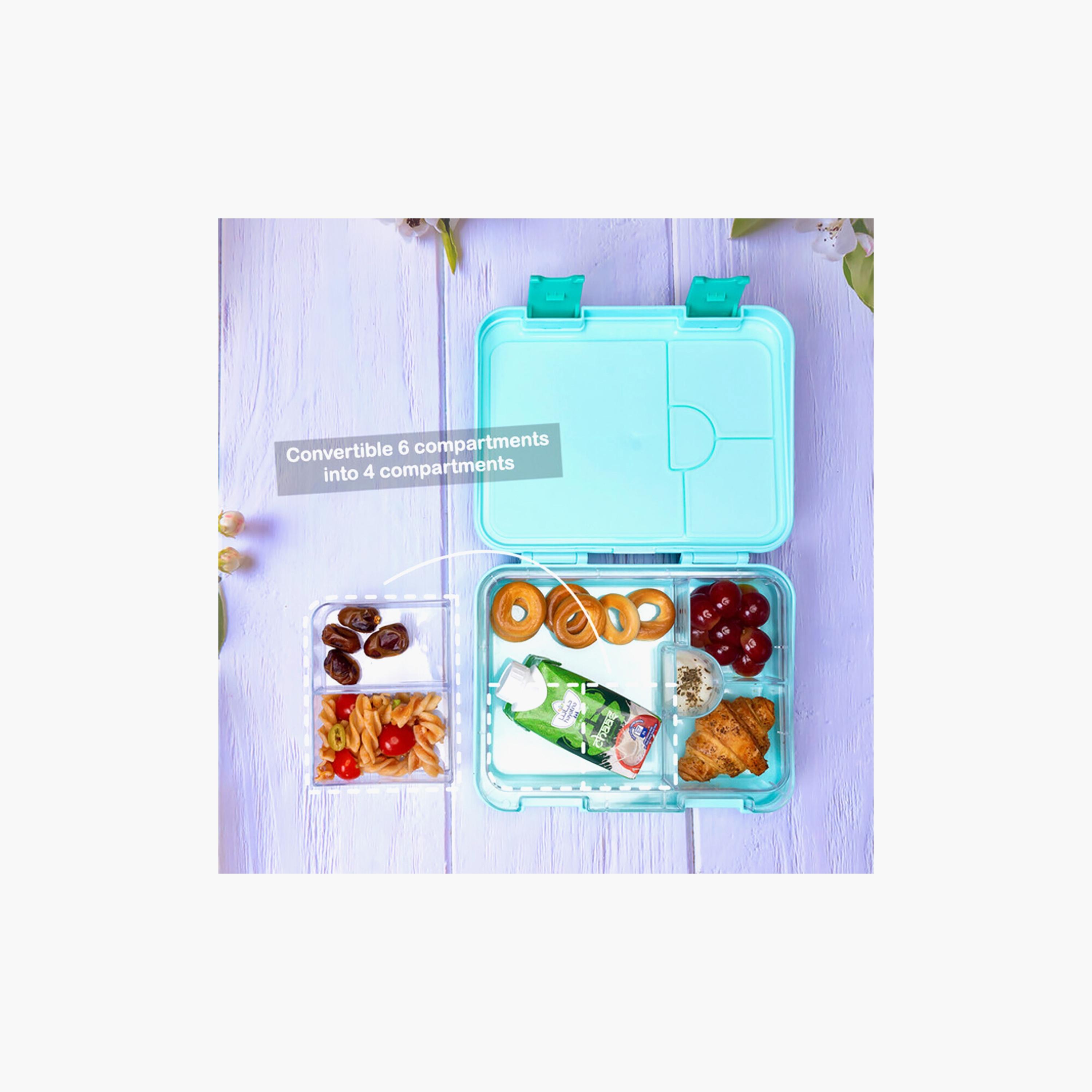 Eazy Kids 6 & 4 Convertible Bento Lunch Box with Sandwich Cutter Set - Unicorn Pattern-school-lunchessentials-lunchboxes-image-3