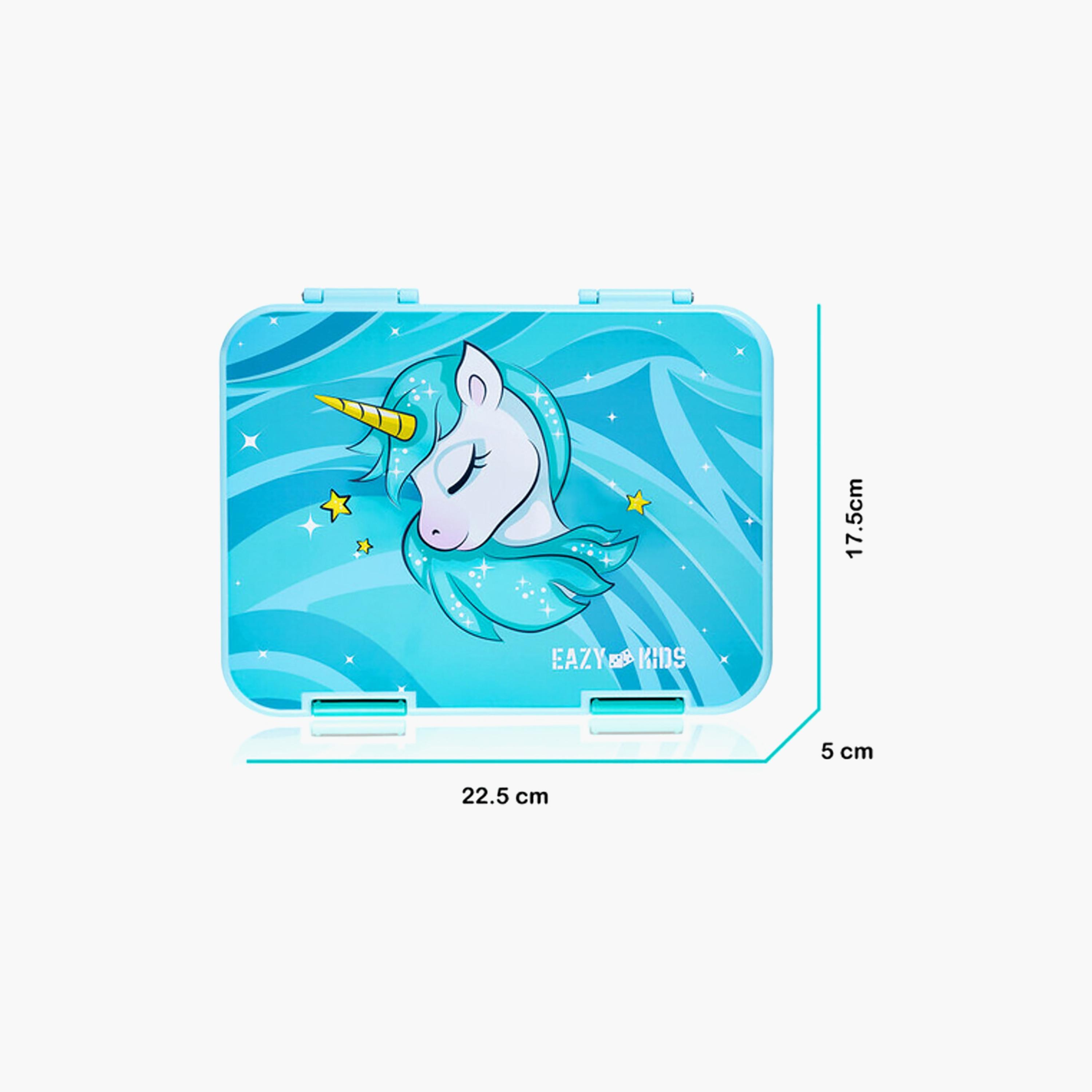 Eazy Kids 6 & 4 Convertible Bento Lunch Box with Sandwich Cutter Set - Unicorn Pattern-school-lunchessentials-lunchboxes-image-8