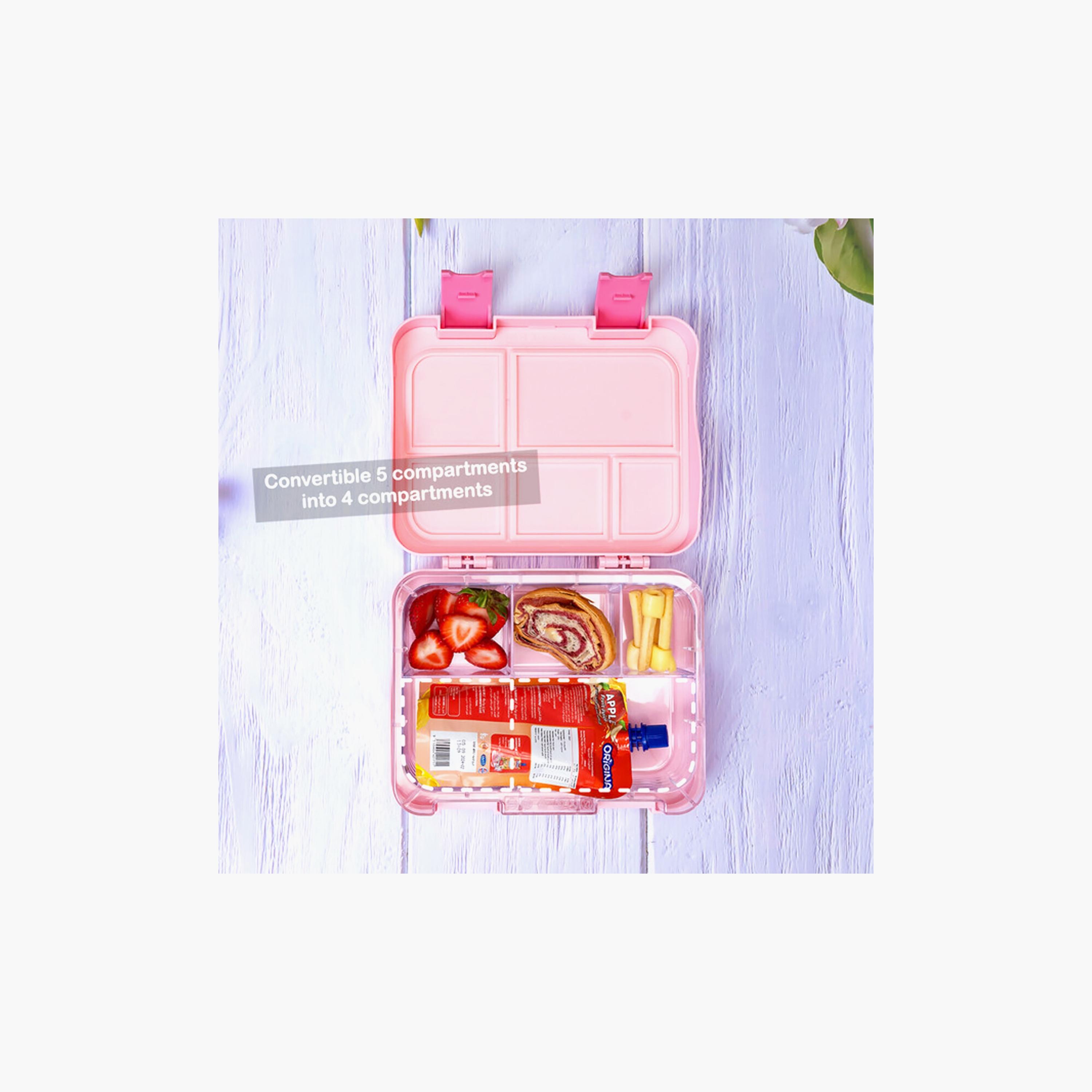 Eazy Kids 5 & 4 Convertible Bento Lunch Box with Sandwich Cutter Set - Gamer Girl-school-lunchessentials-lunchboxes-image-3